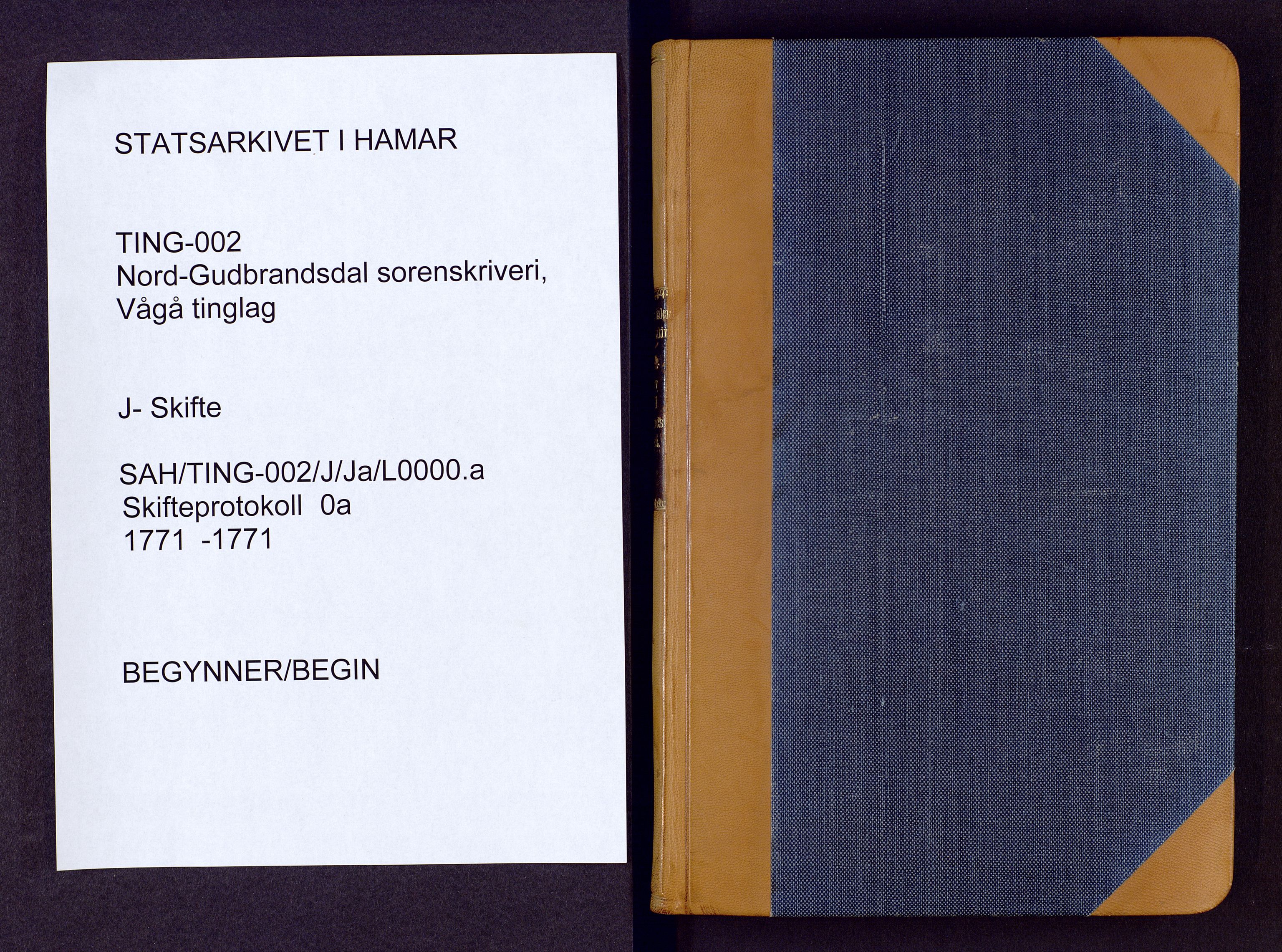 Nord-Gudbrandsdal tingrett, SAH/TING-002/J/Jb/L0002: Utskrift av skifte på Klognes i Vågå, 1771