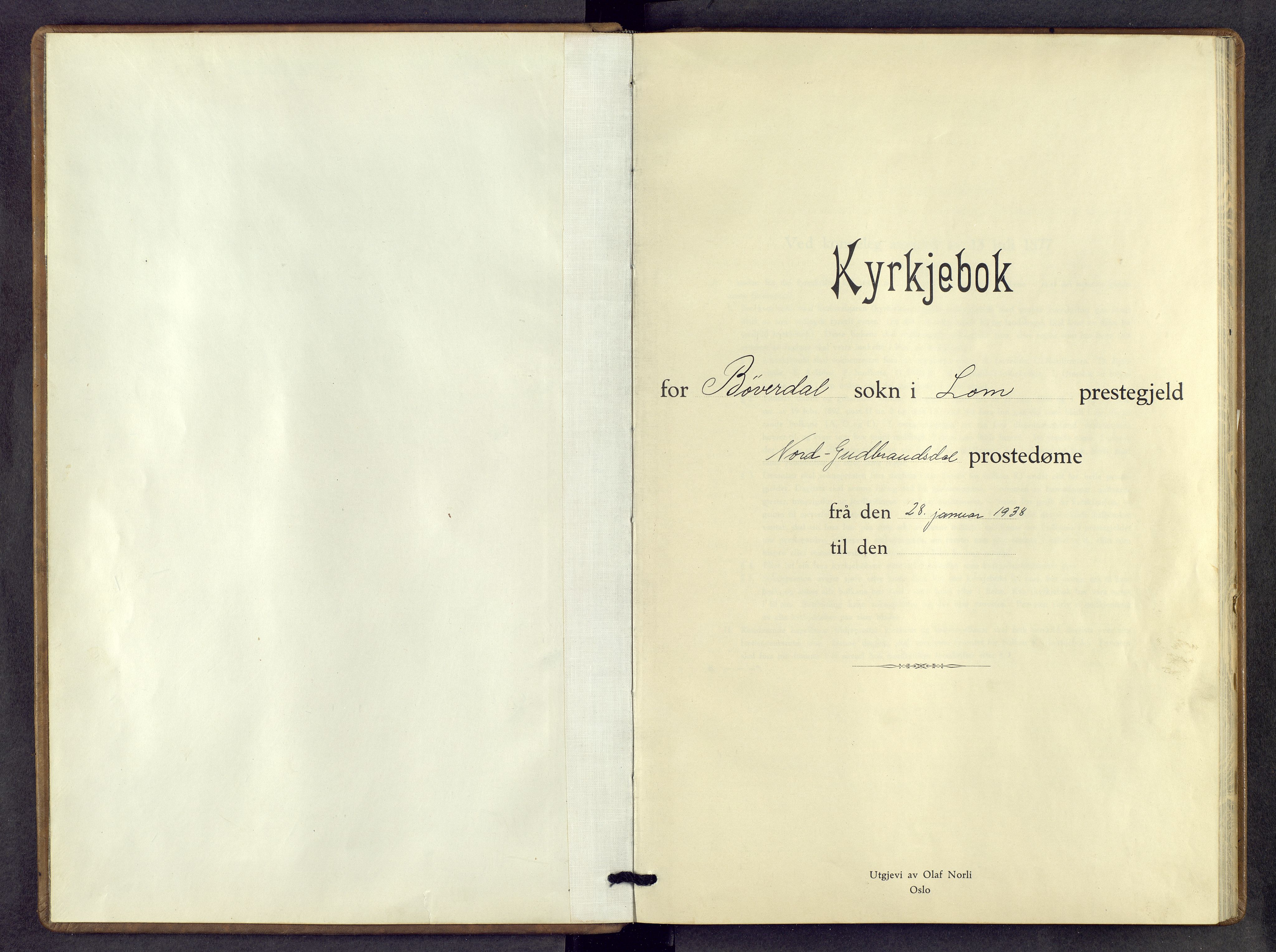 Lom prestekontor, AV/SAH-PREST-070/L/L0008: Klokkerbok nr. 8, 1933-1966