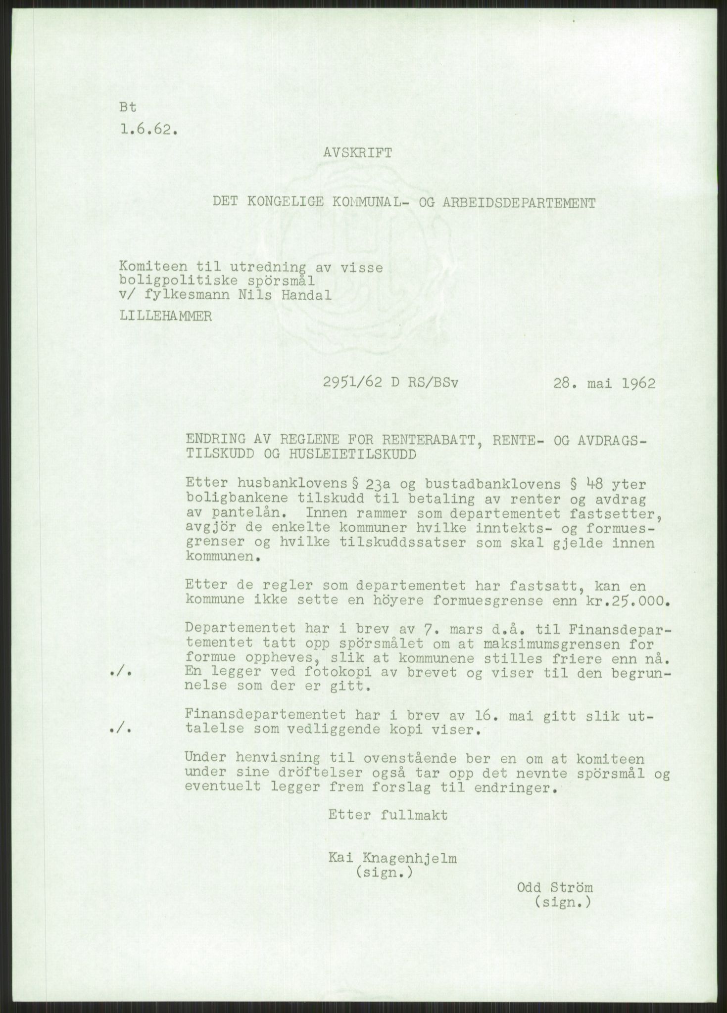 Kommunaldepartementet, Boligkomiteen av 1962, RA/S-1456/D/L0003: --, 1962-1963, s. 276