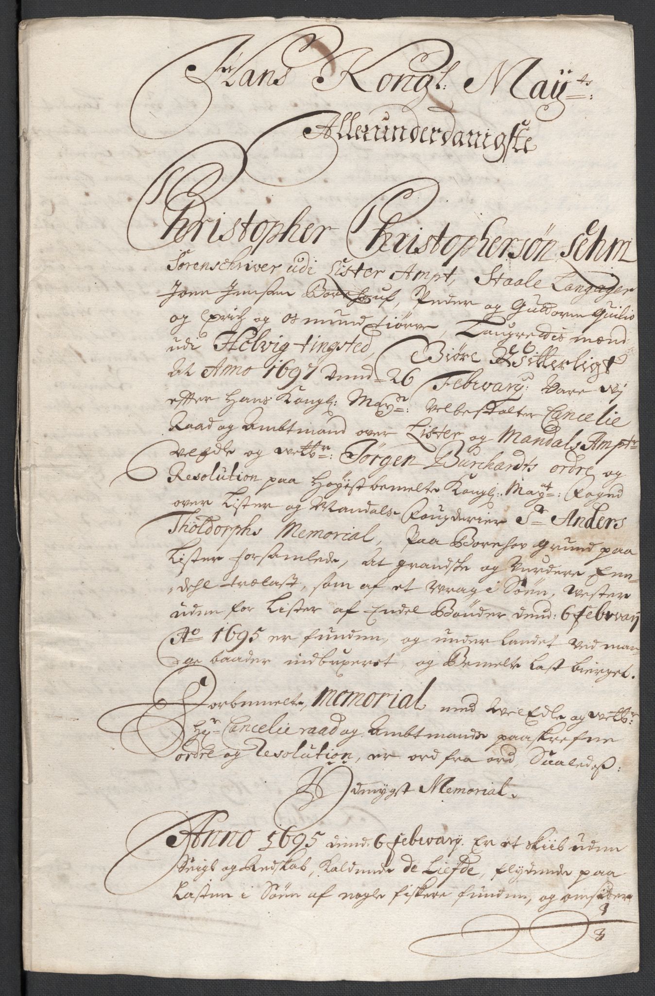 Rentekammeret inntil 1814, Reviderte regnskaper, Fogderegnskap, RA/EA-4092/R43/L2546: Fogderegnskap Lista og Mandal, 1696-1697, s. 55