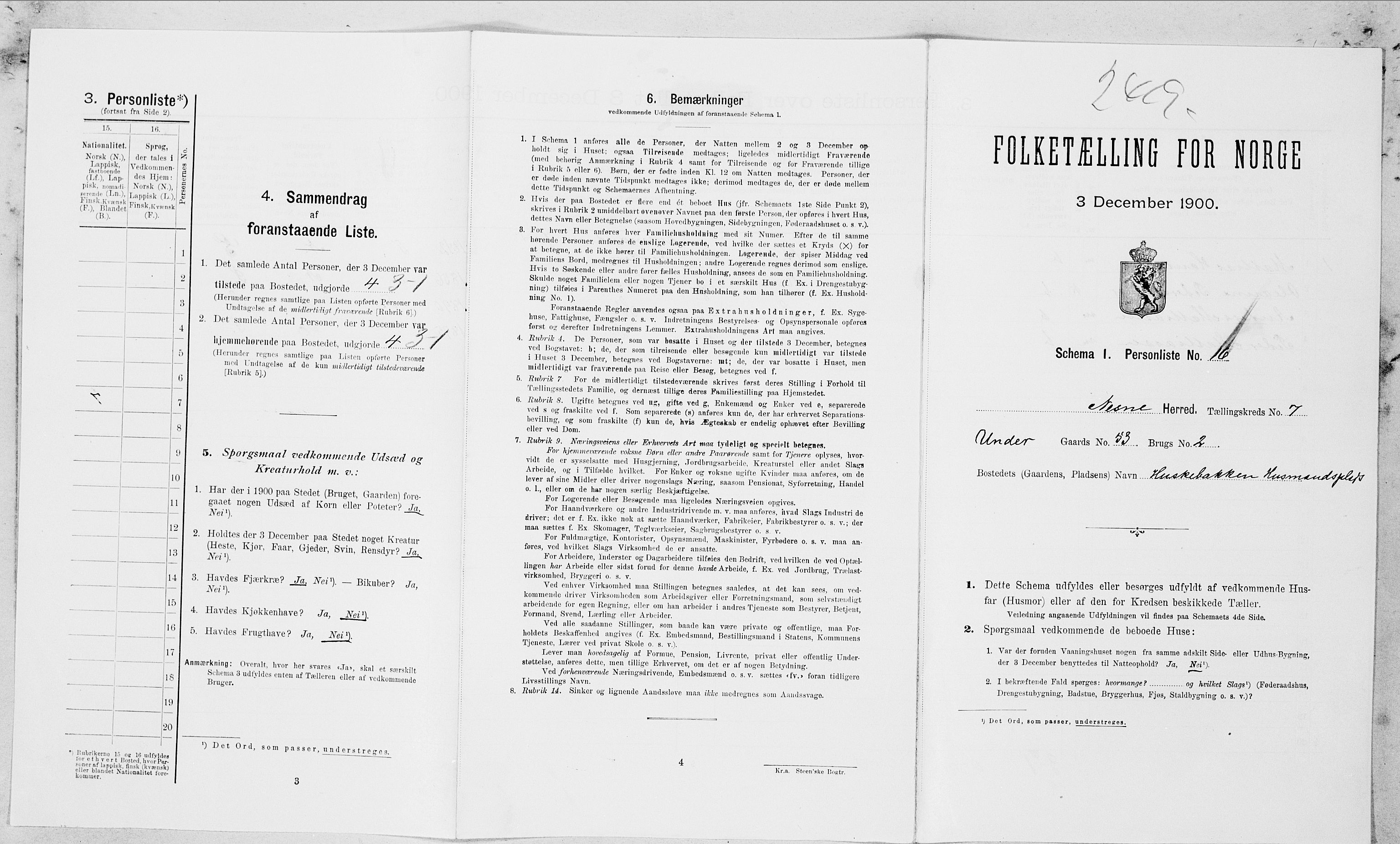 SAT, Folketelling 1900 for 1828 Nesna herred, 1900, s. 594
