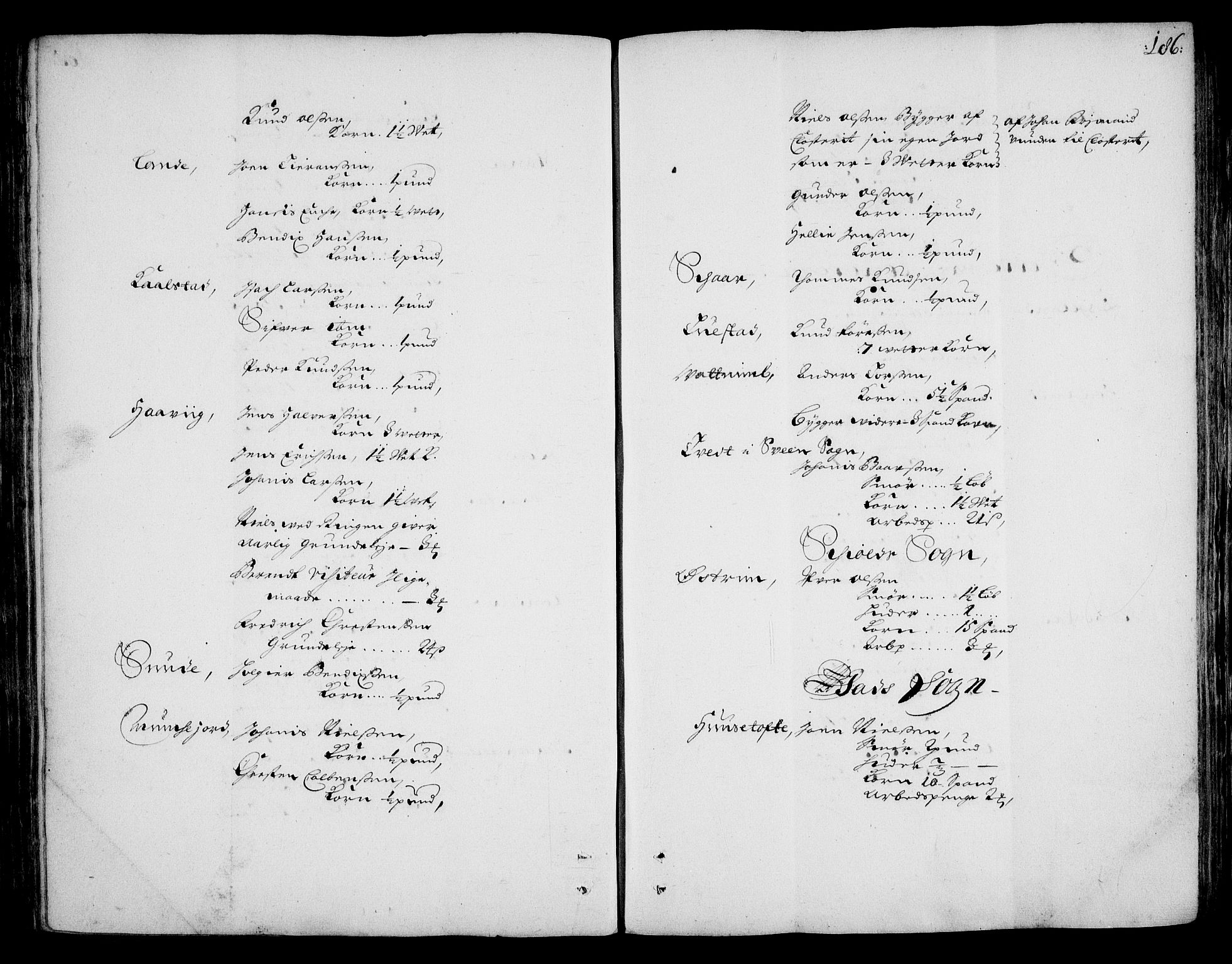 Rentekammeret inntil 1814, Realistisk ordnet avdeling, RA/EA-4070/On/L0002: [Jj 3]: Besiktigelsesforretninger over Halsnøy klosters gods, 1659-1703, s. 185b-186a