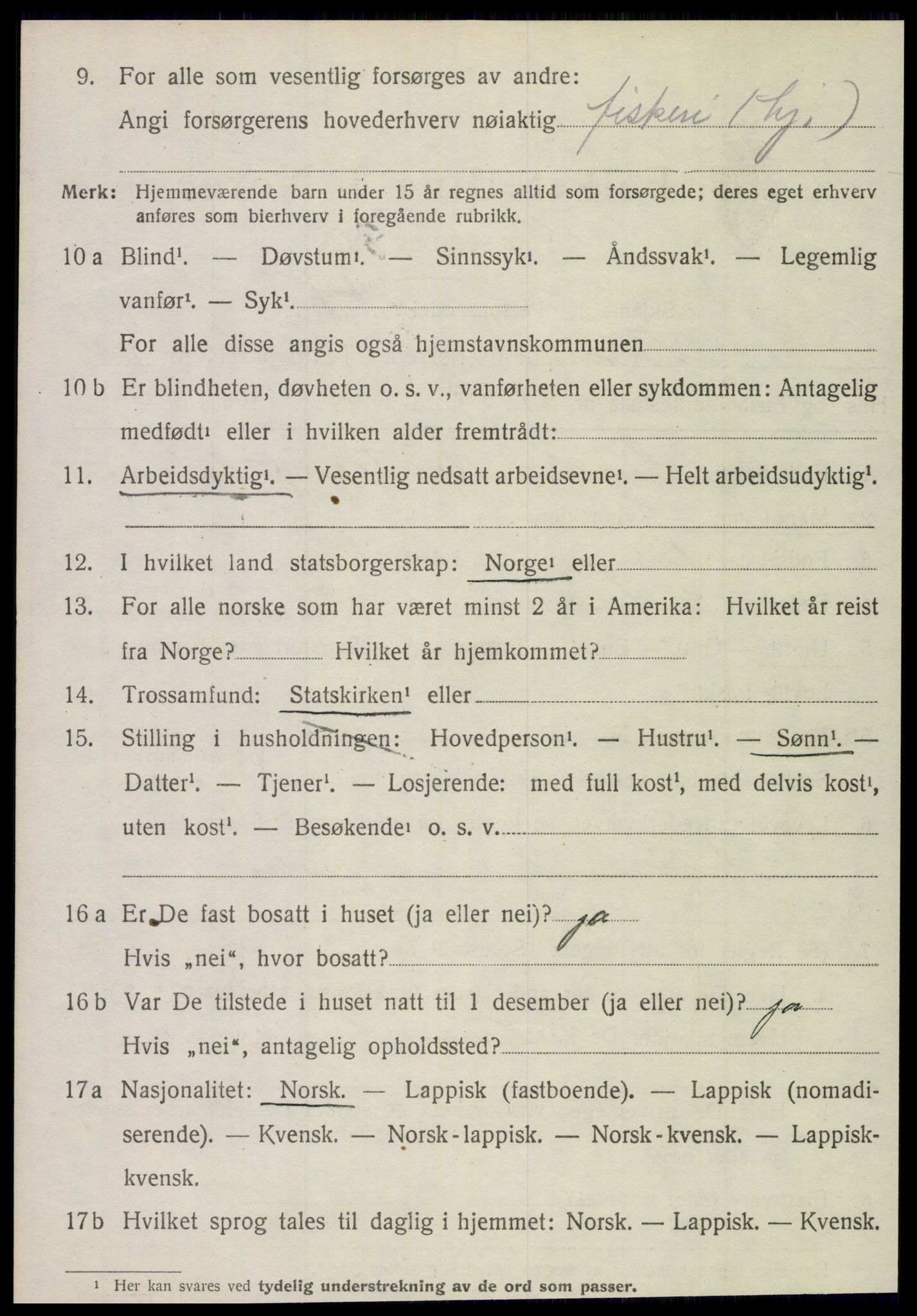 SAT, Folketelling 1920 for 1835 Træna herred, 1920, s. 1407