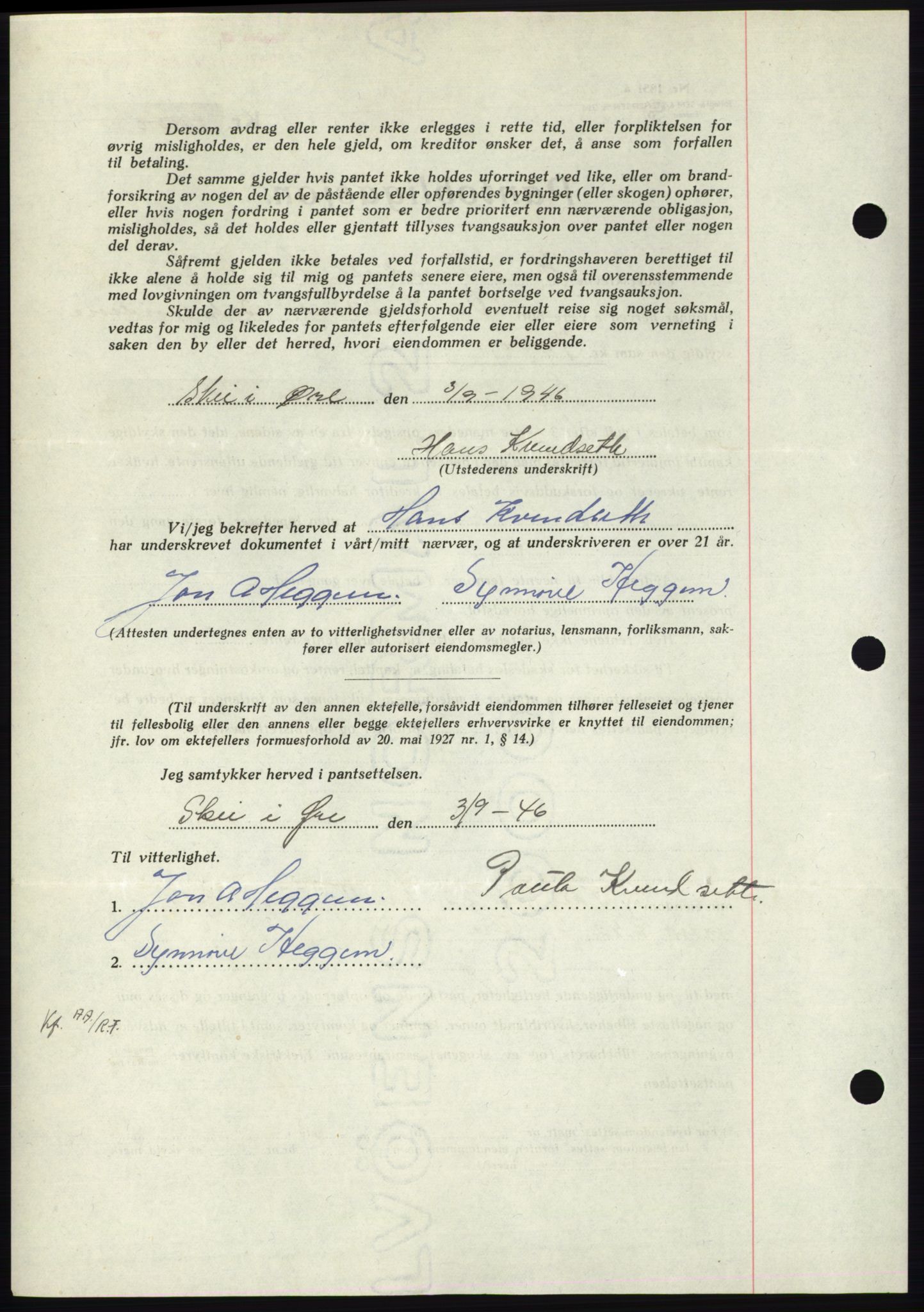 Nordmøre sorenskriveri, AV/SAT-A-4132/1/2/2Ca: Pantebok nr. B95, 1946-1947, Dagboknr: 2480/1946