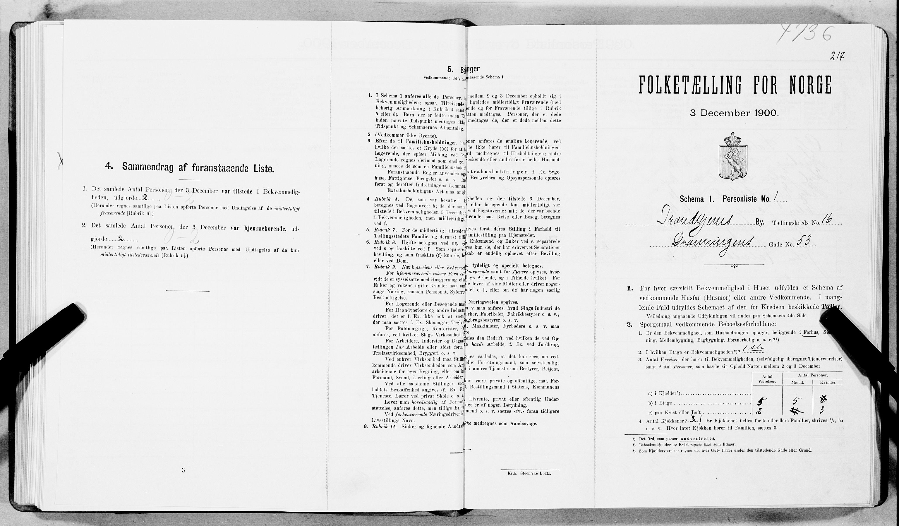 SAT, Folketelling 1900 for 1601 Trondheim kjøpstad, 1900, s. 2756