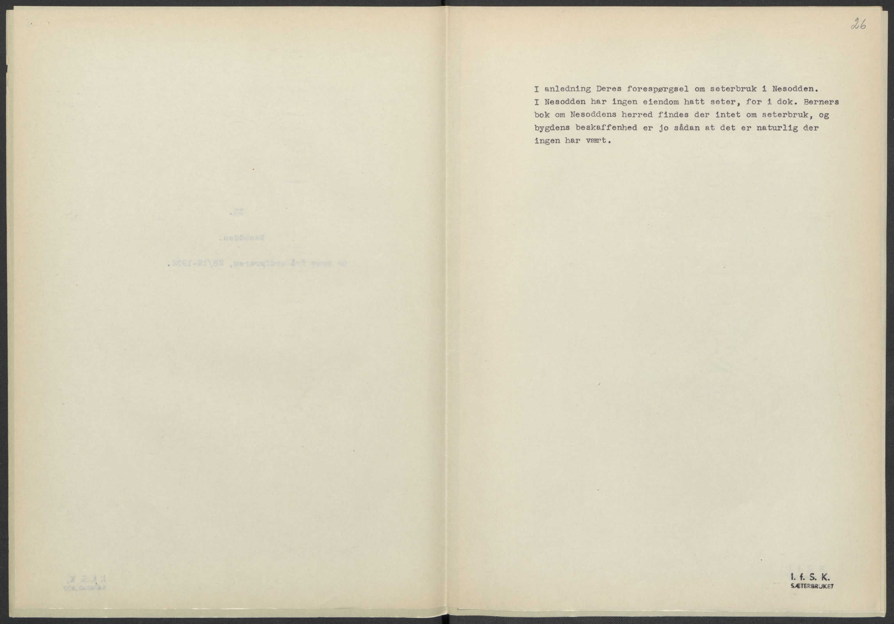 Instituttet for sammenlignende kulturforskning, RA/PA-0424/F/Fc/L0002/0002: Eske B2: / Akershus (perm II), 1932-1936, s. 26