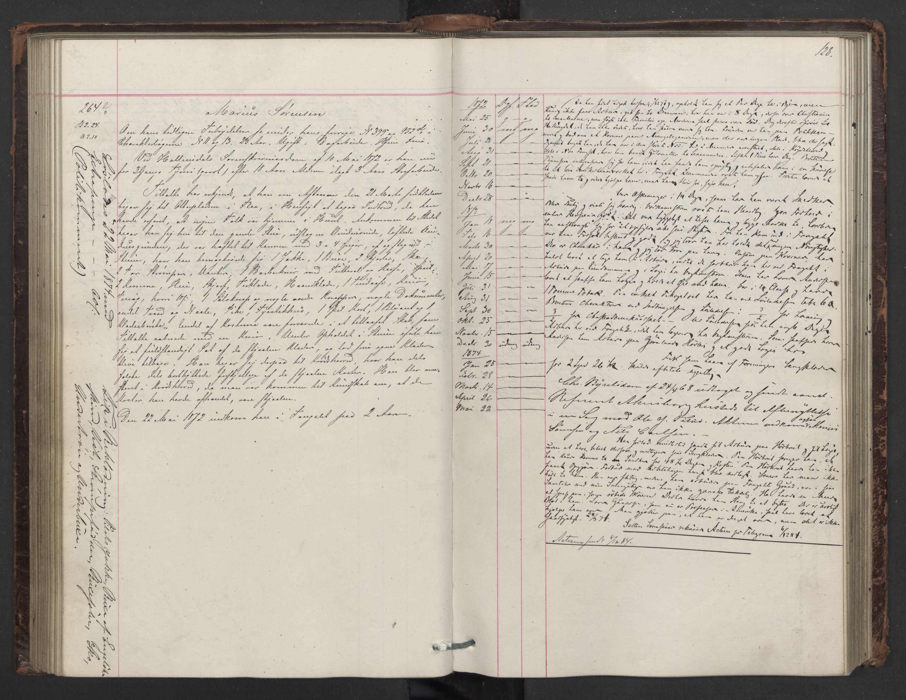 Botsfengslet, AV/RA-S-1539/D/Db/Dbb/L0014: 137e - 437e, 1871-1873, s. 128