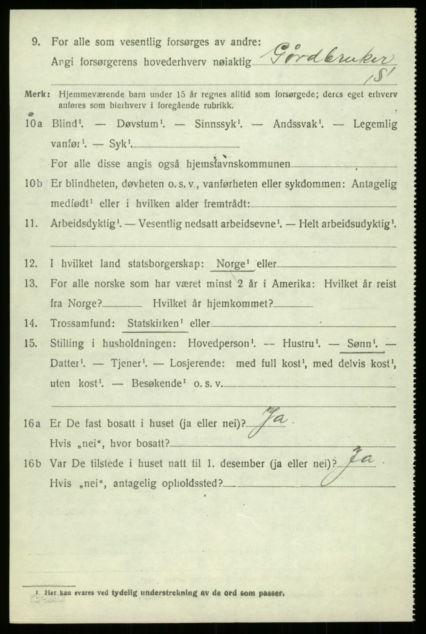 SAB, Folketelling 1920 for 1238 Kvam herred, 1920, s. 4548