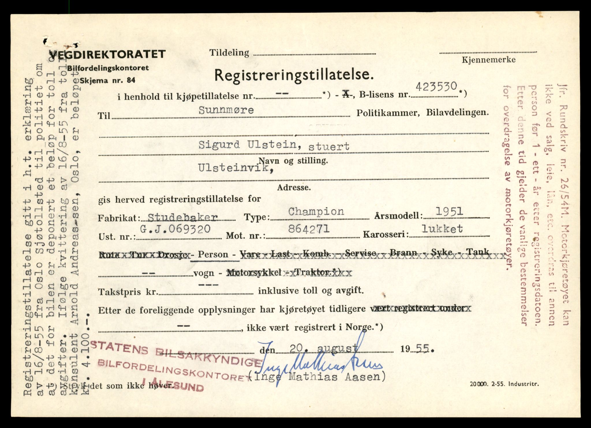 Møre og Romsdal vegkontor - Ålesund trafikkstasjon, AV/SAT-A-4099/F/Fe/L0049: Registreringskort for kjøretøy T 14864 - T 18613, 1927-1998, s. 661