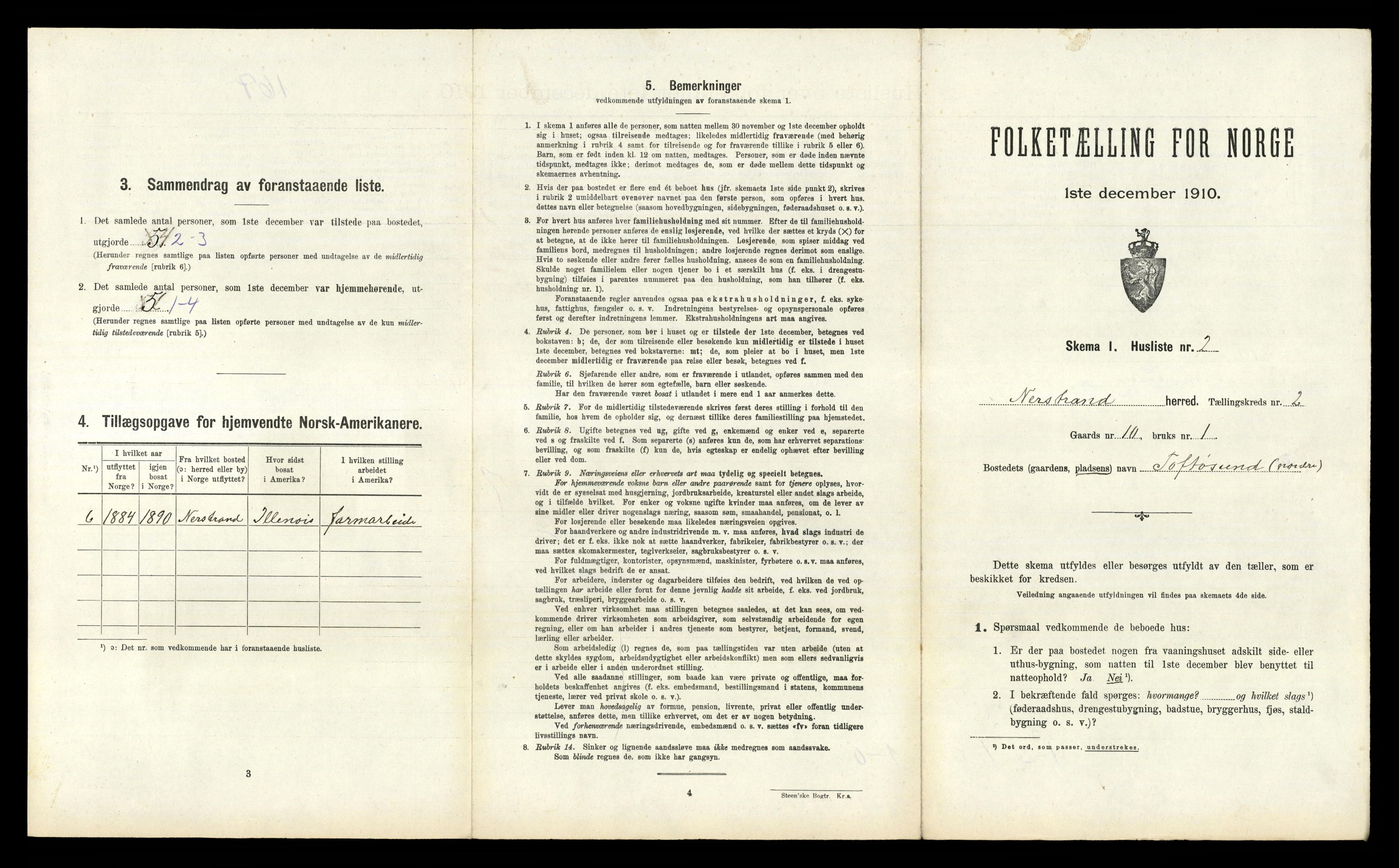 RA, Folketelling 1910 for 1139 Nedstrand herred, 1910, s. 97