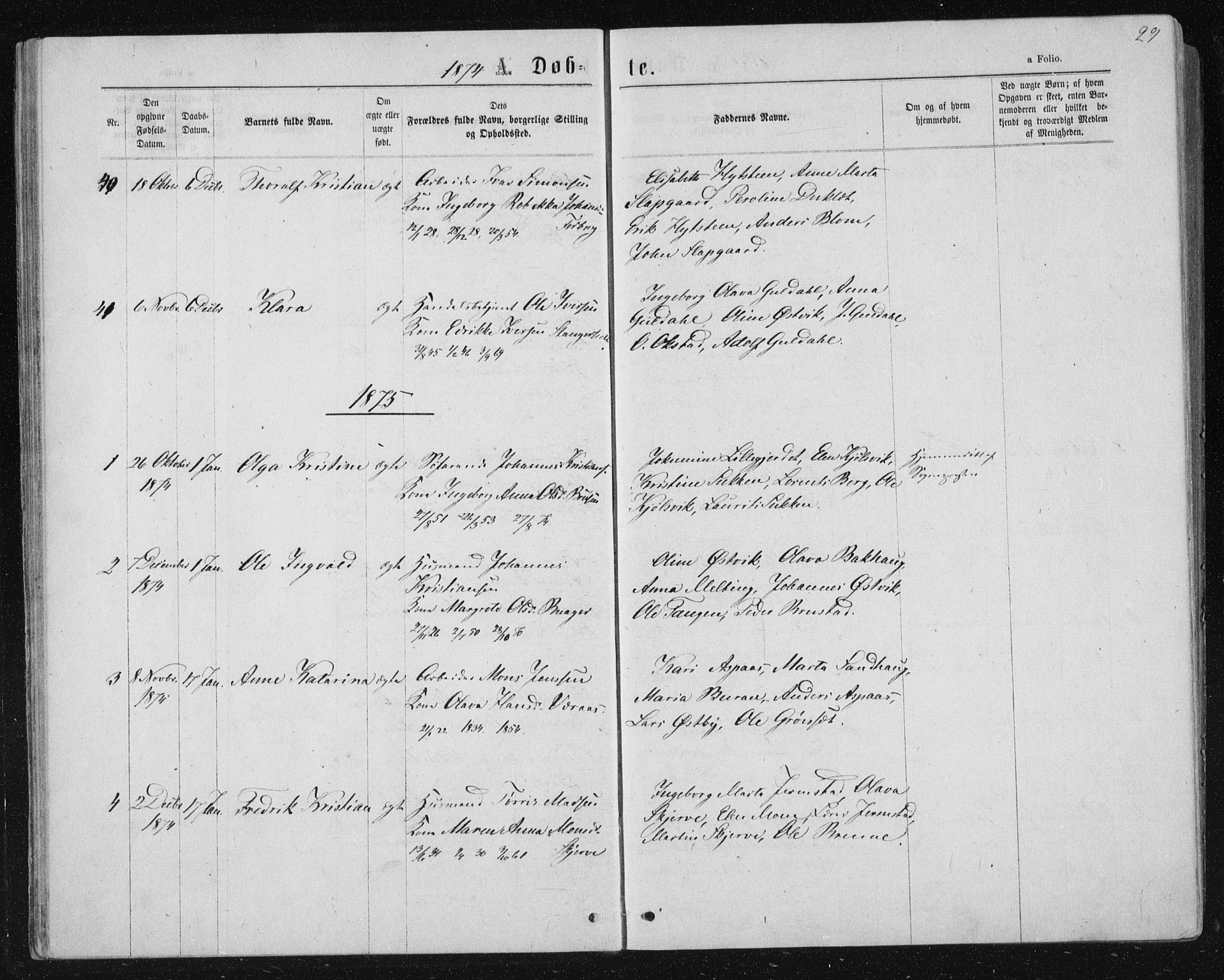 Ministerialprotokoller, klokkerbøker og fødselsregistre - Nord-Trøndelag, AV/SAT-A-1458/722/L0219: Ministerialbok nr. 722A06, 1868-1880, s. 29