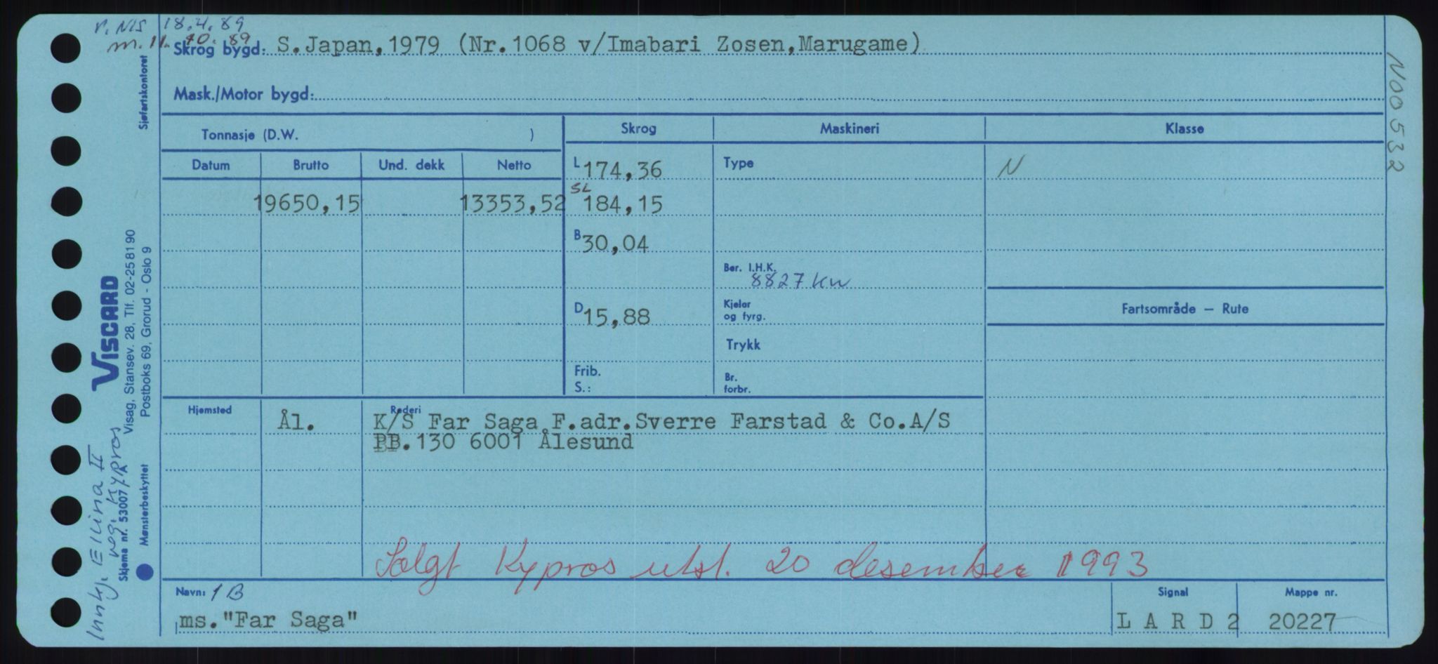 Sjøfartsdirektoratet med forløpere, Skipsmålingen, AV/RA-S-1627/H/Hd/L0010: Fartøy, F-Fjø, s. 151