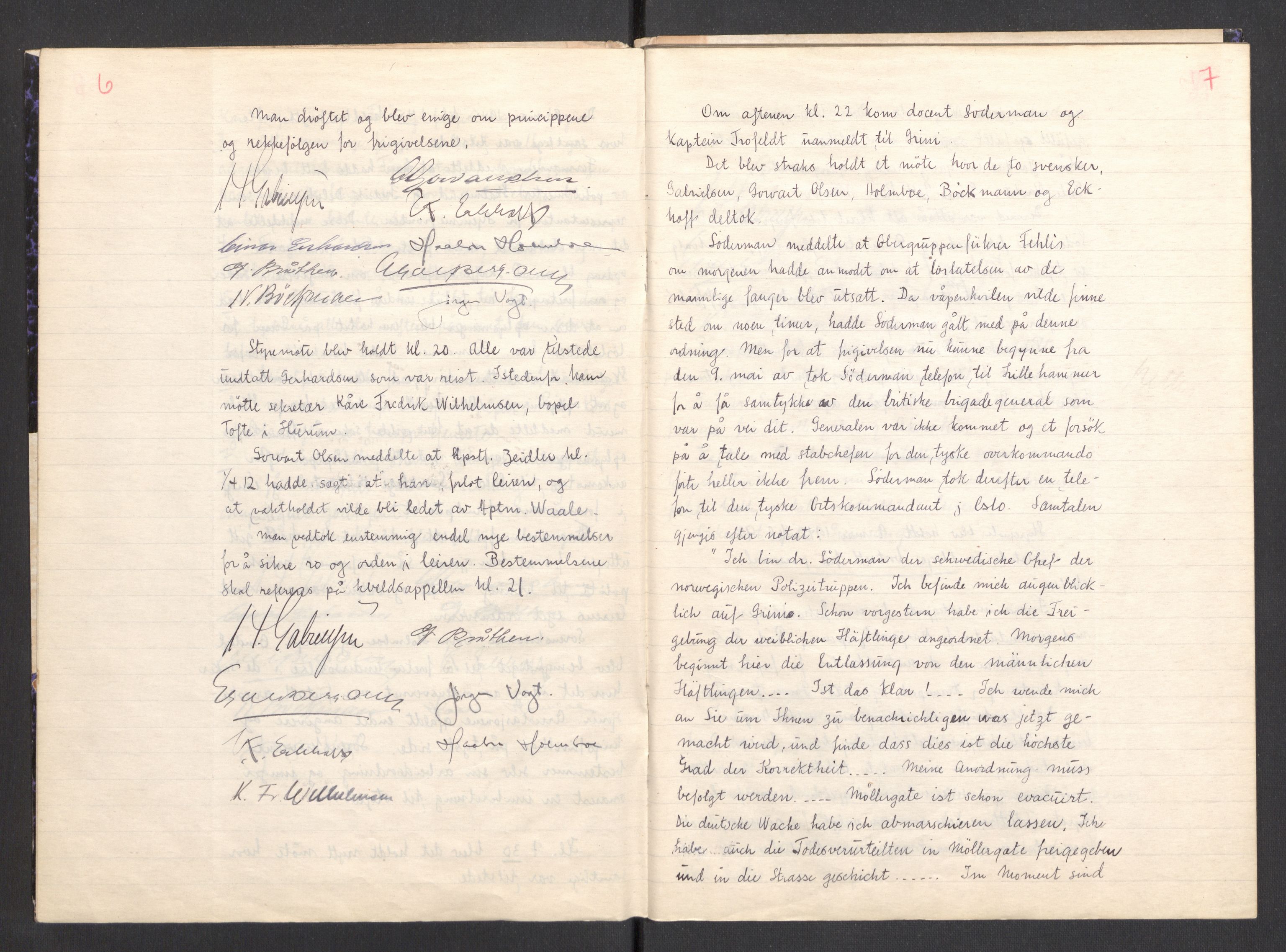 Befehlshaber der Sicherheitspolizei und des SD, AV/RA-RAFA-5969/F/Fa/Faa/L0031: Protokoll for Grini leirstyre , 1945