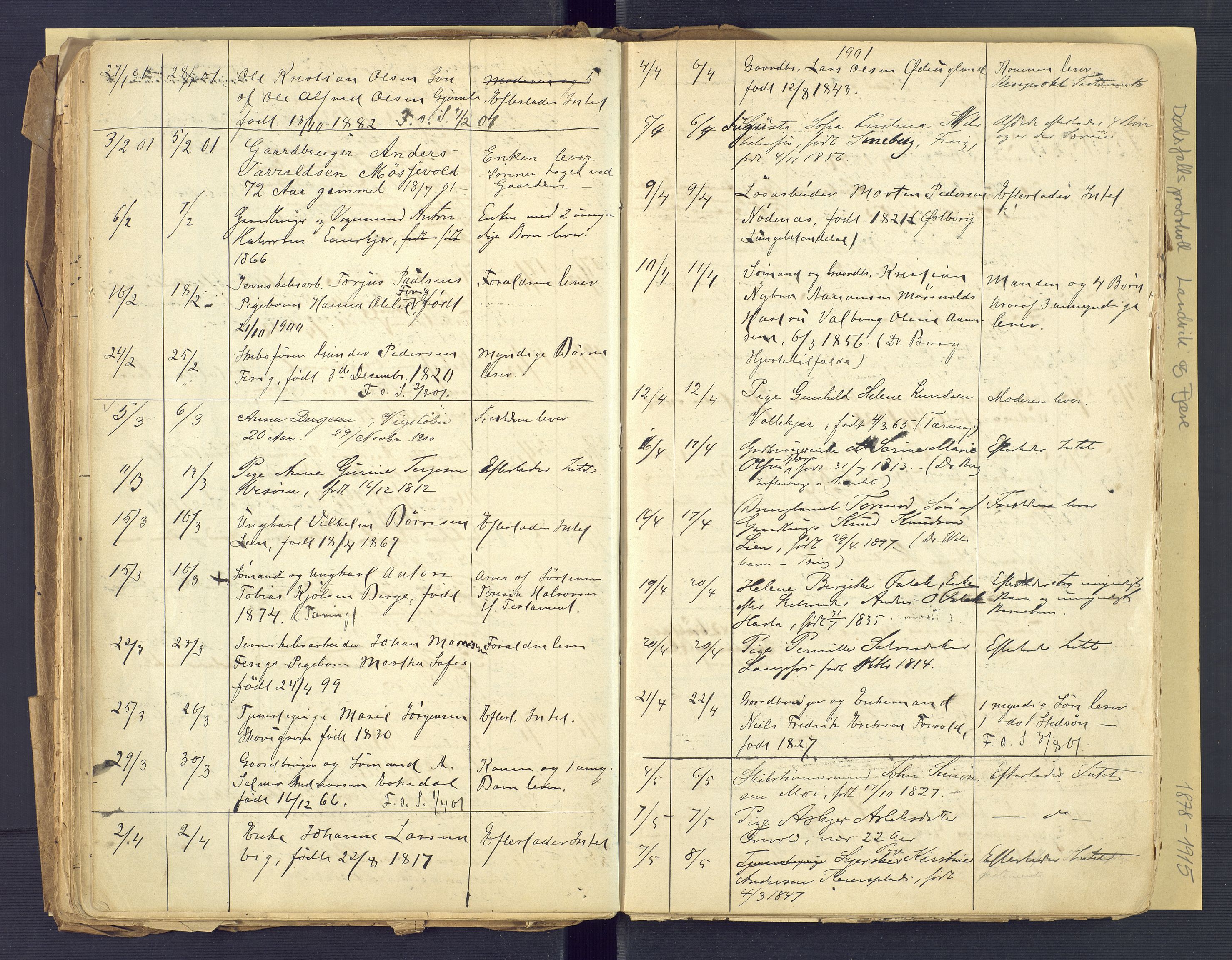 Landvik og Fjære lensmannskontor, SAK/1241-0027/F/Fe/L0001: Dødsfallsprotokoll Landvik og Fjære nr 137, 1878-1915