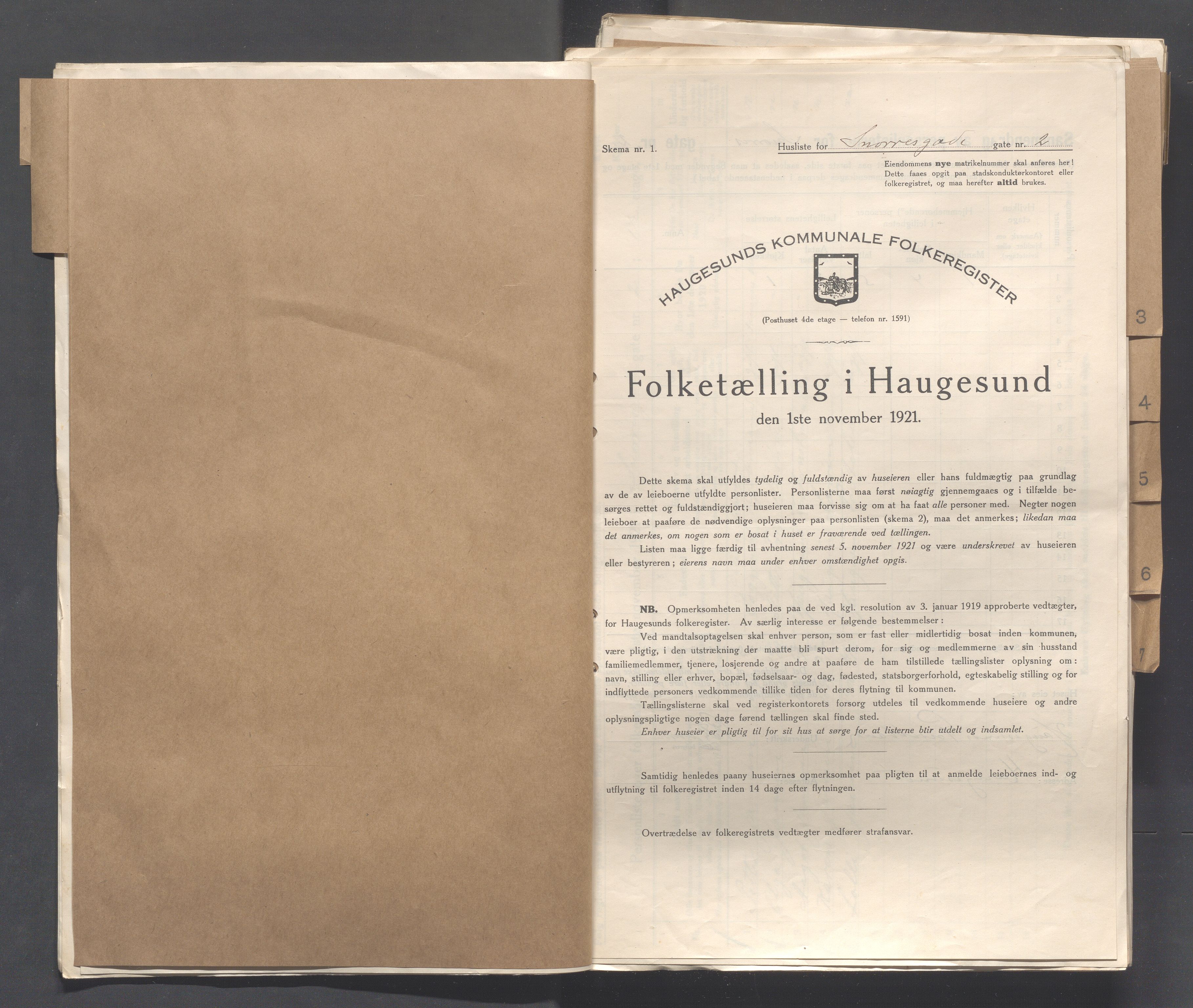 IKAR, Kommunal folketelling 1.11.1921 for Haugesund, 1921, s. 4278