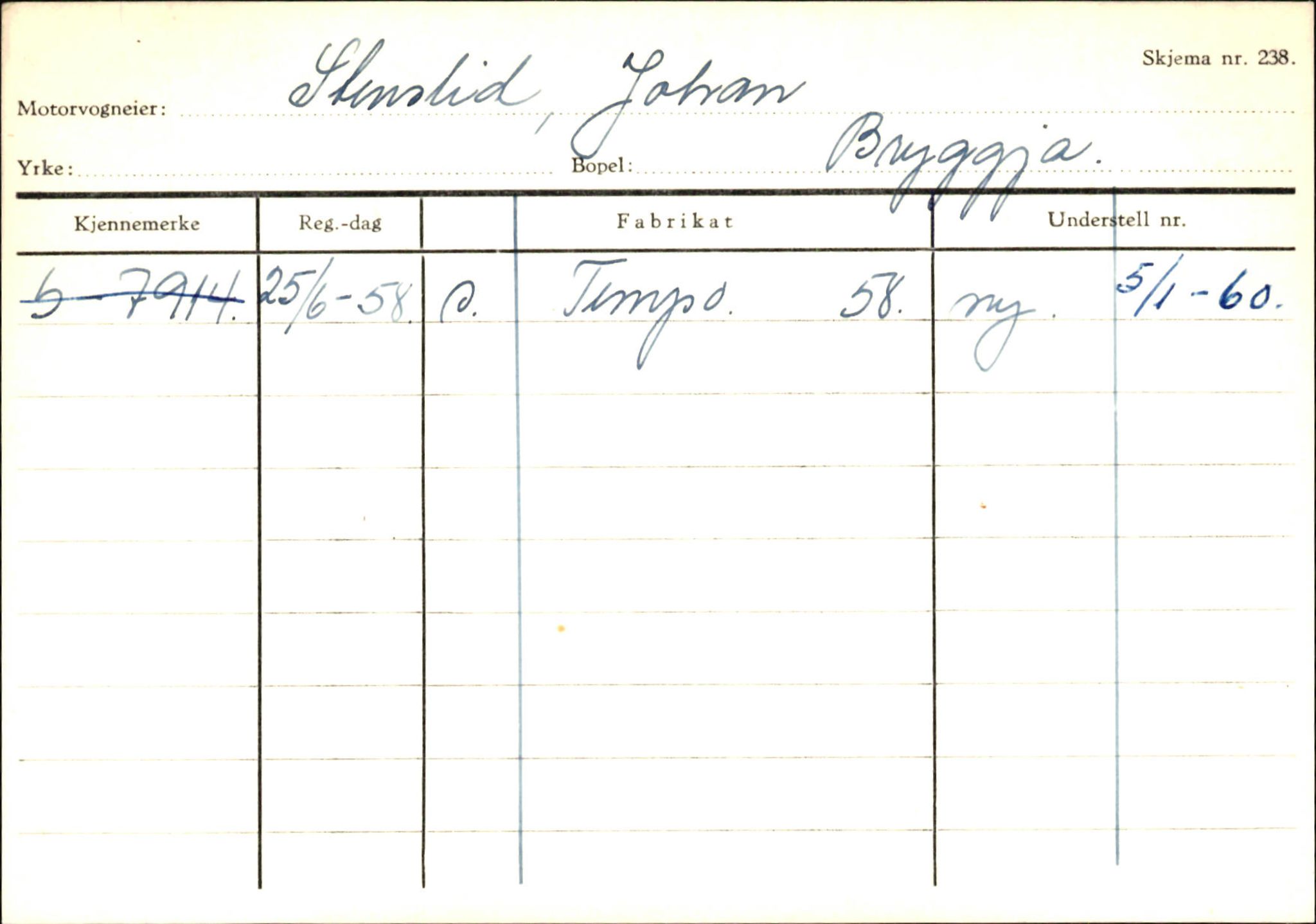 Statens vegvesen, Sogn og Fjordane vegkontor, AV/SAB-A-5301/4/F/L0145: Registerkort Vågsøy S-Å. Årdal I-P, 1945-1975, s. 250