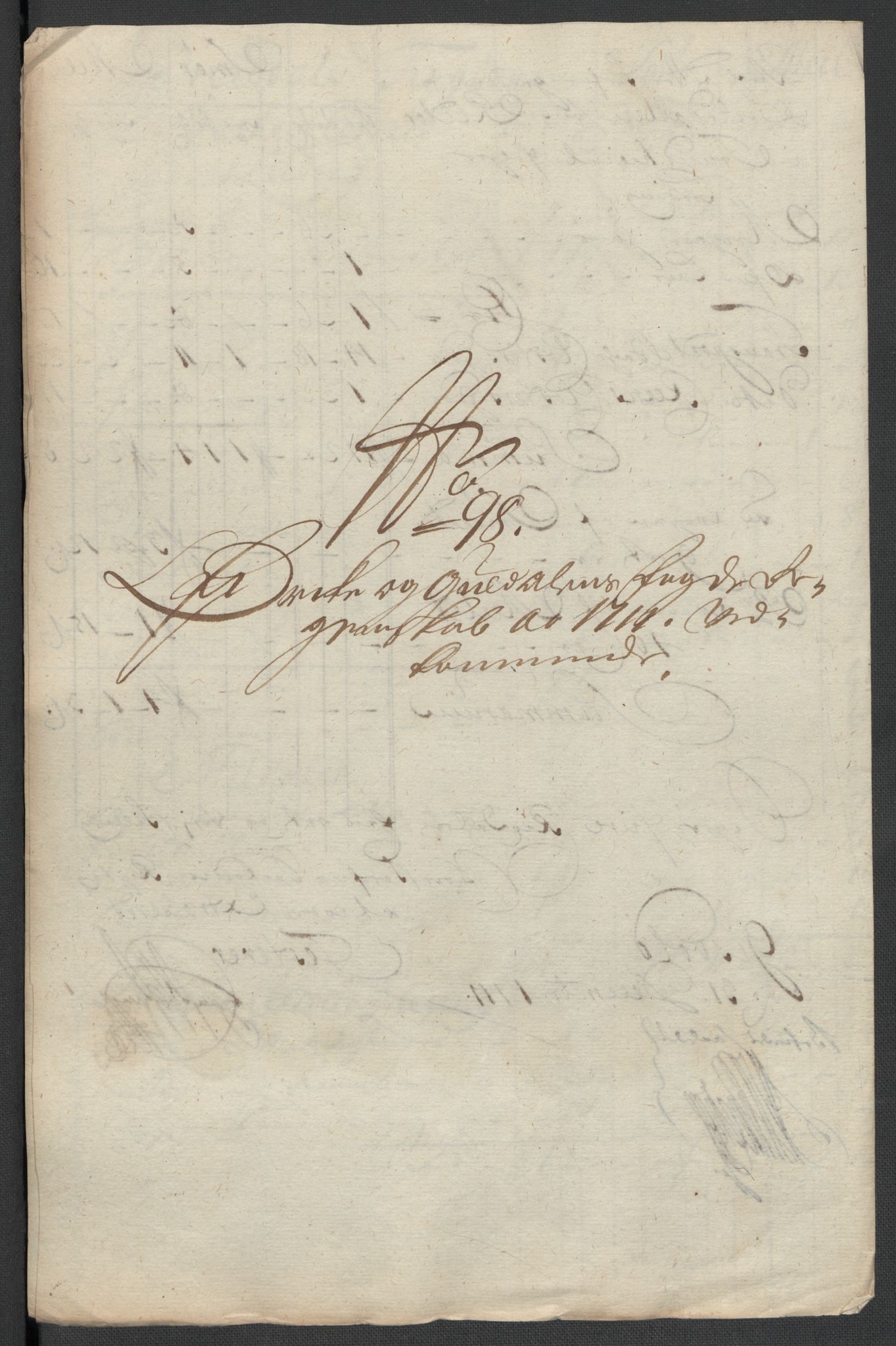 Rentekammeret inntil 1814, Reviderte regnskaper, Fogderegnskap, RA/EA-4092/R60/L3962: Fogderegnskap Orkdal og Gauldal, 1711, s. 280