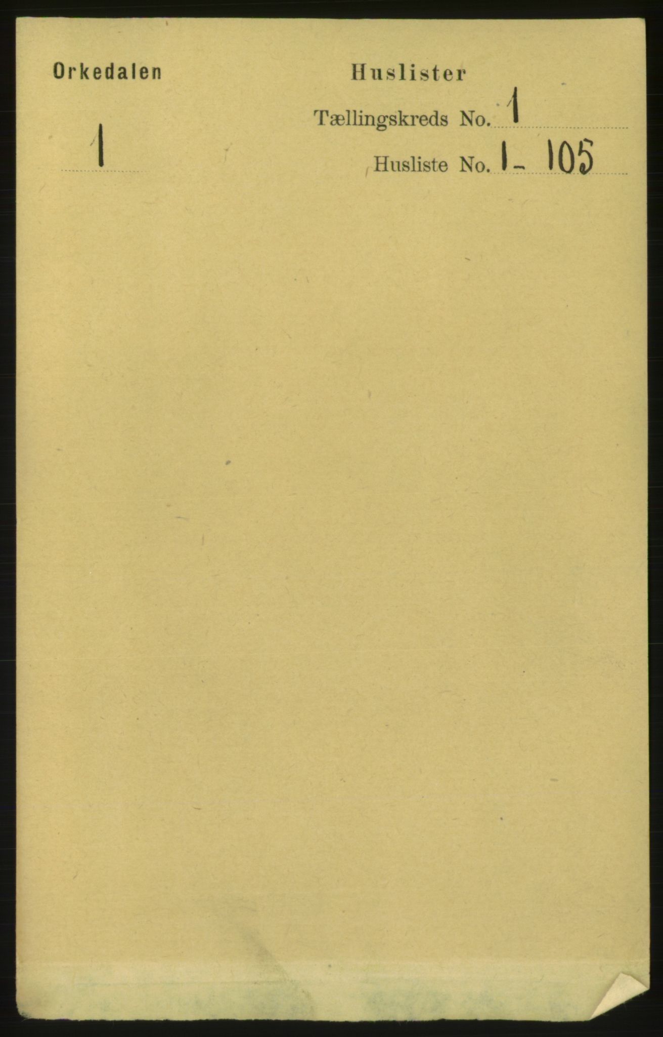 RA, Folketelling 1891 for 1638 Orkdal herred, 1891, s. 43