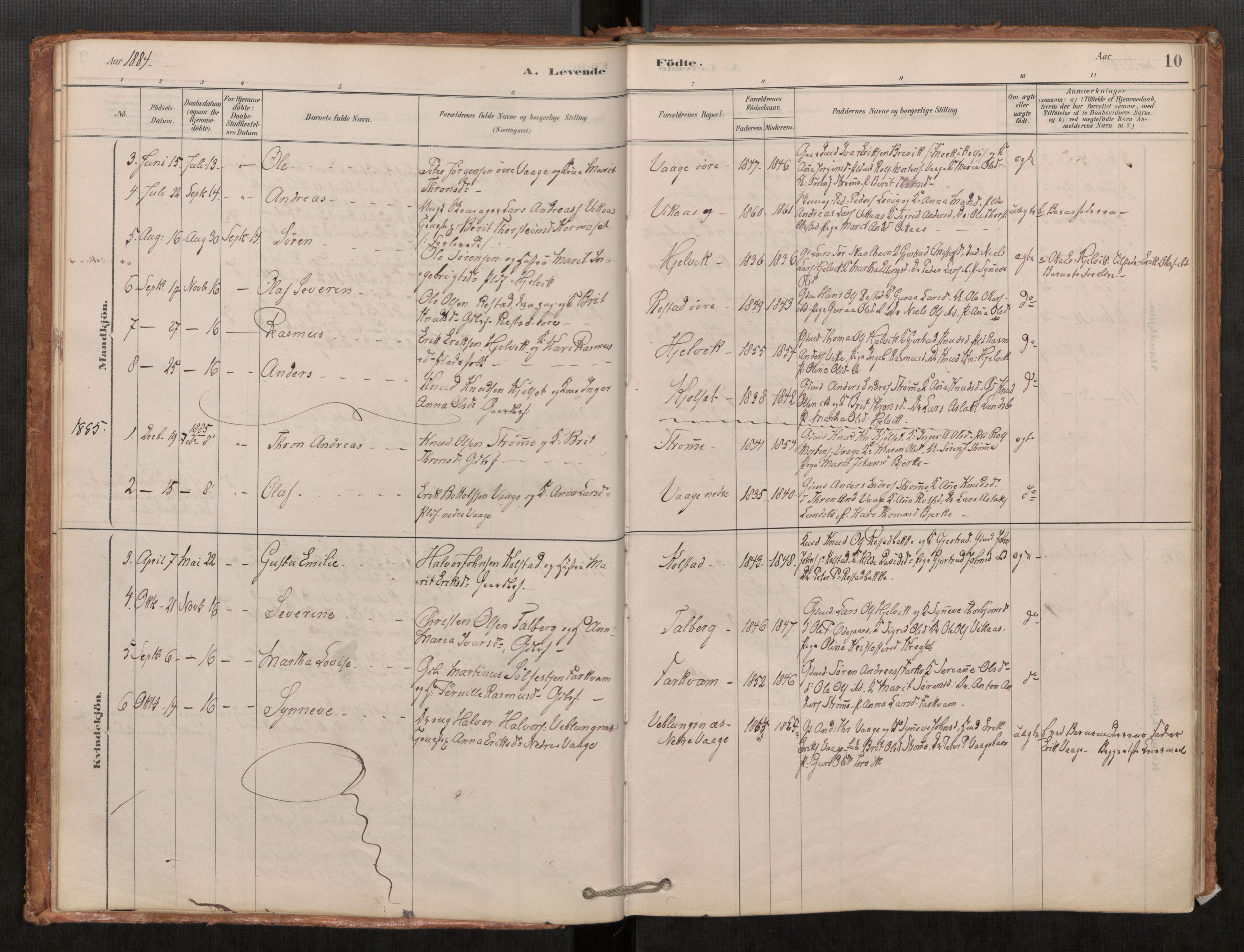 Ministerialprotokoller, klokkerbøker og fødselsregistre - Møre og Romsdal, AV/SAT-A-1454/550/L0621: Ministerialbok nr. 550A01, 1878-1915, s. 10