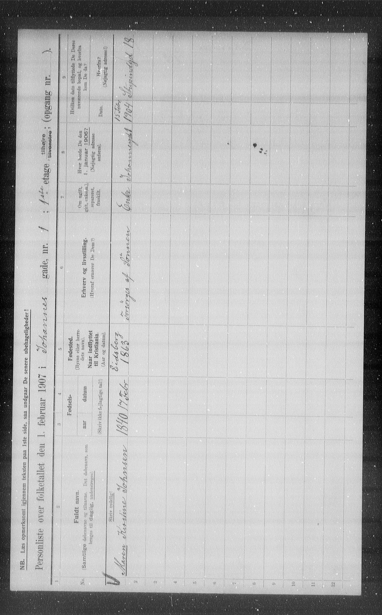 OBA, Kommunal folketelling 1.2.1907 for Kristiania kjøpstad, 1907, s. 23943