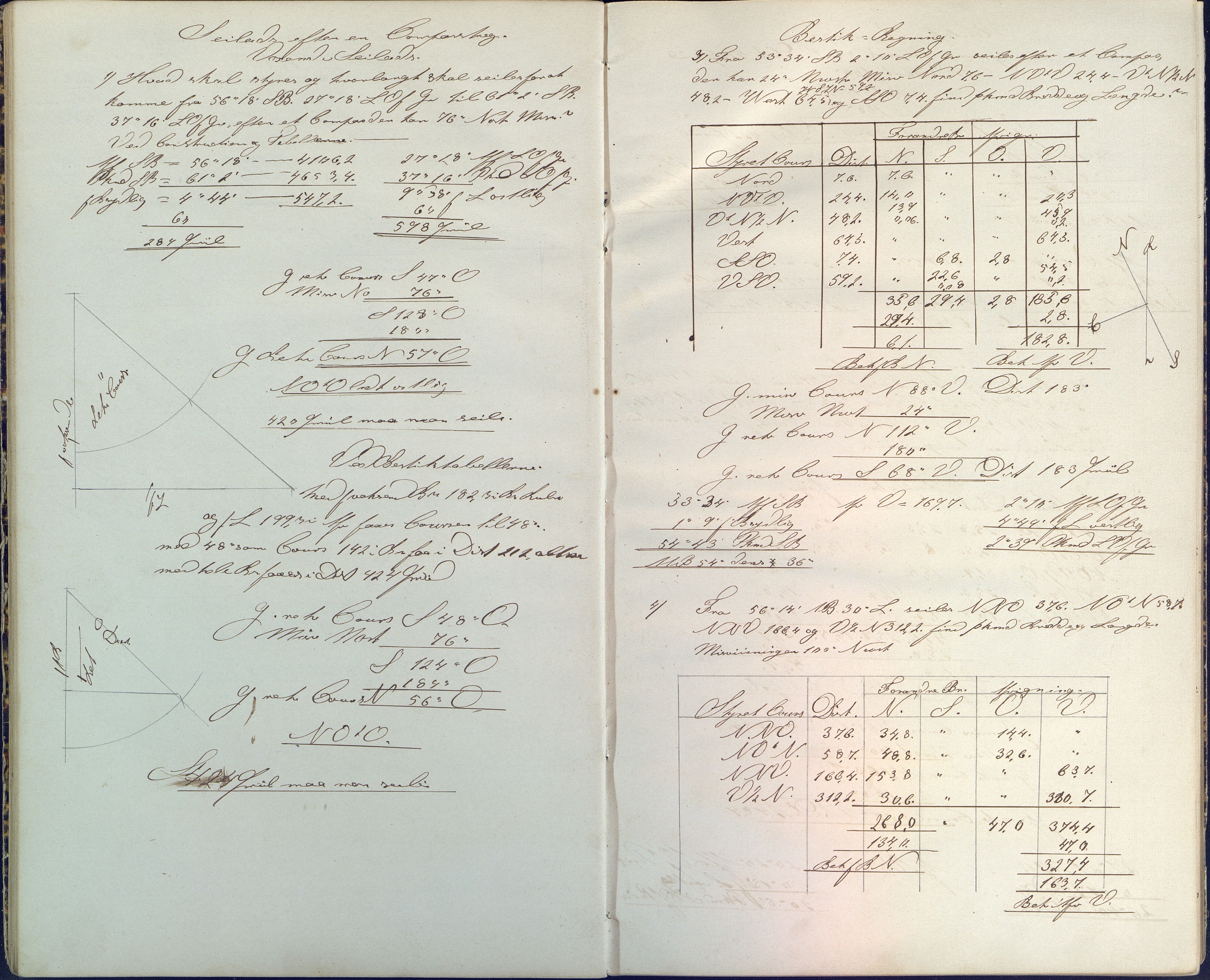 Samling av navigasjonsbøker, AAKS/PA-2806/Y/Y01/L0001/0001: Håndskrevne navigasjonsbøker / Navigationskrivebog tilhørende Anders Dedekam, Arendal, 1863