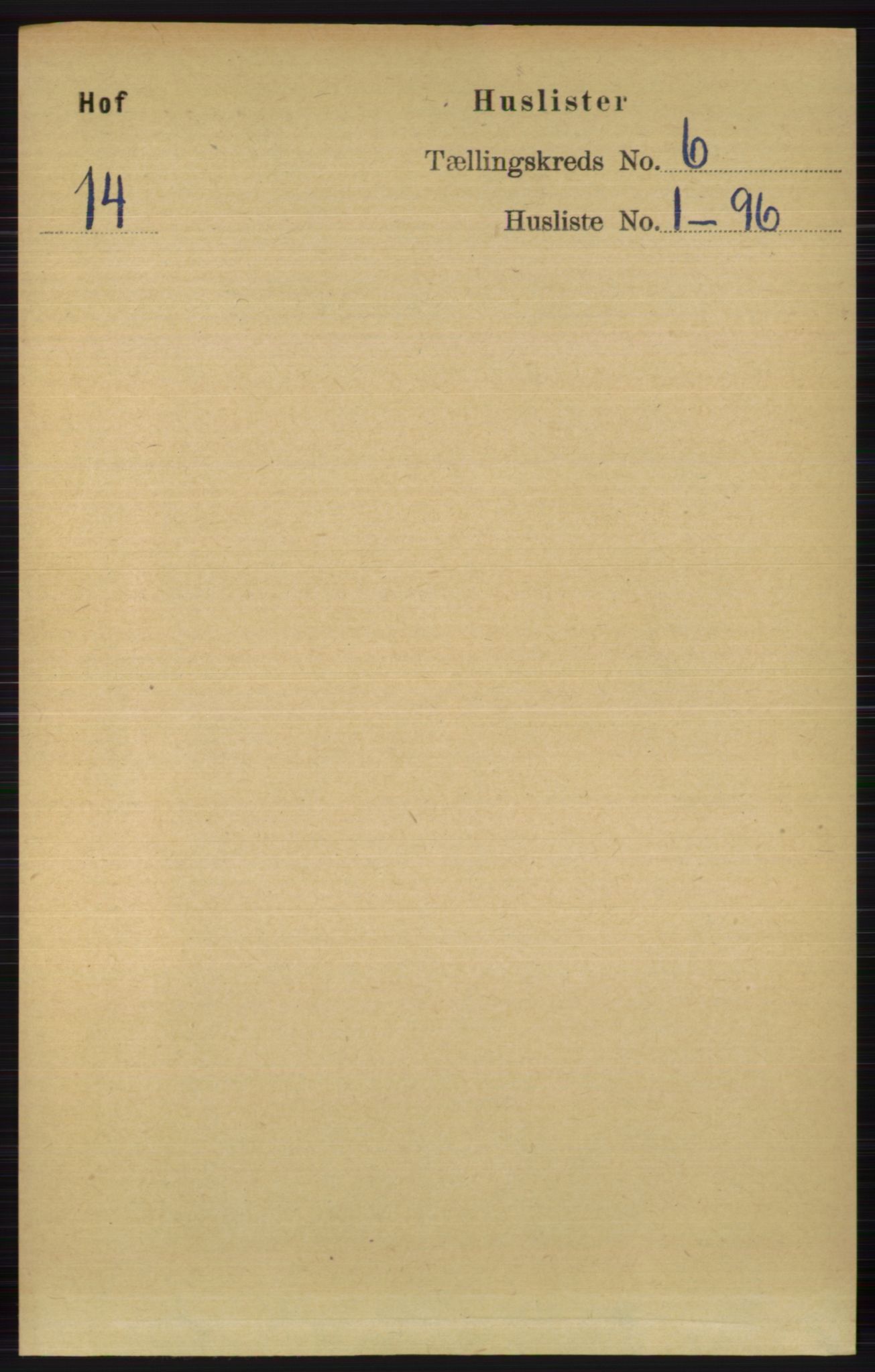 RA, Folketelling 1891 for 0714 Hof herred, 1891, s. 1682