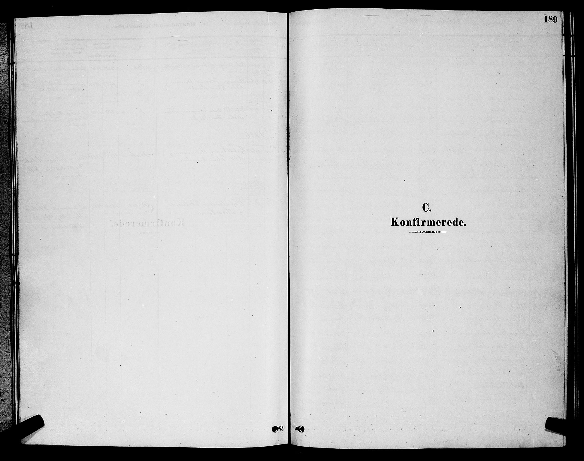 Moss prestekontor Kirkebøker, SAO/A-2003/G/Ga/L0005: Klokkerbok nr. I 5, 1878-1888, s. 189