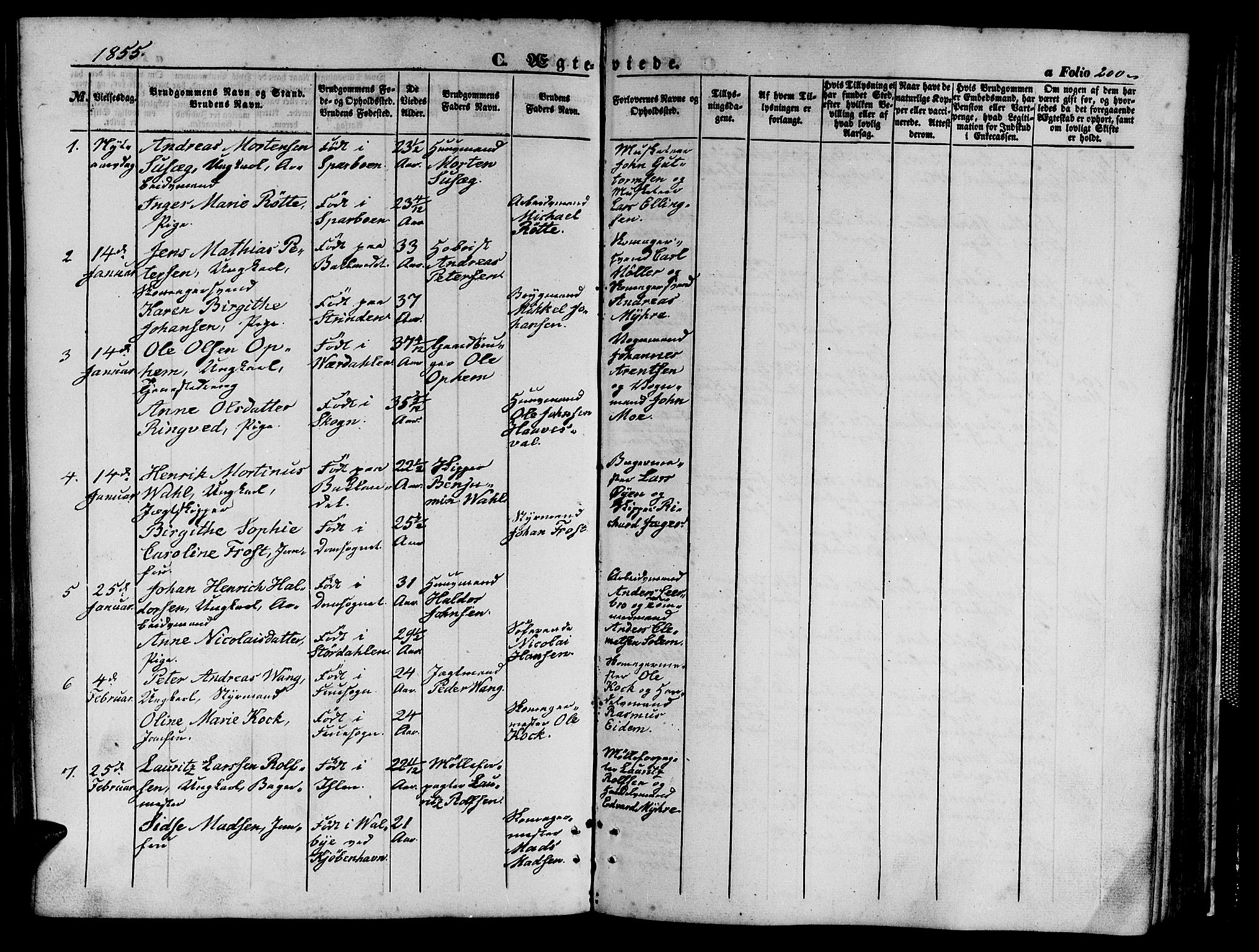 Ministerialprotokoller, klokkerbøker og fødselsregistre - Sør-Trøndelag, AV/SAT-A-1456/602/L0138: Klokkerbok nr. 602C06, 1853-1858, s. 200