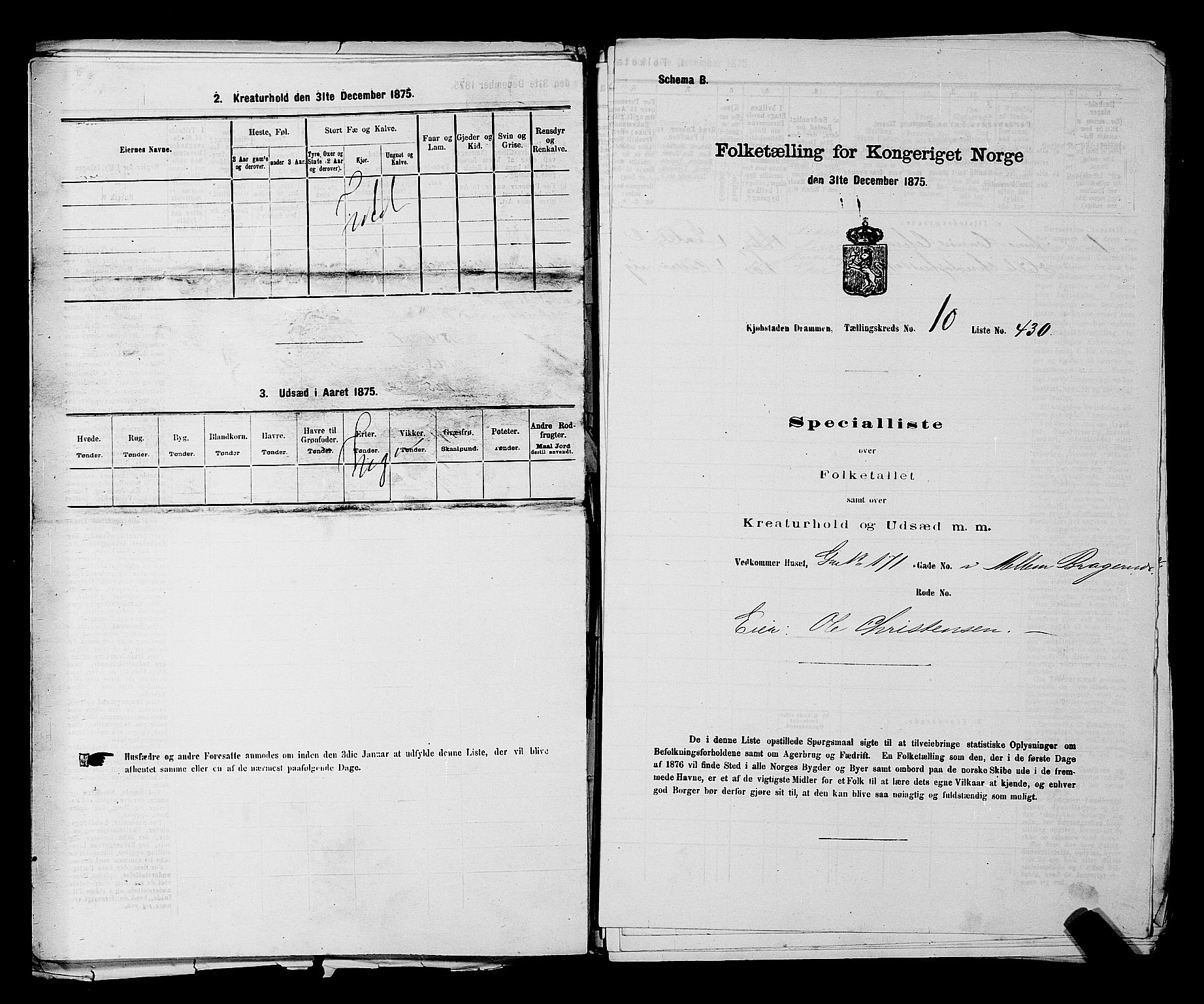 SAKO, Folketelling 1875 for 0602 Drammen kjøpstad, 1875, s. 980