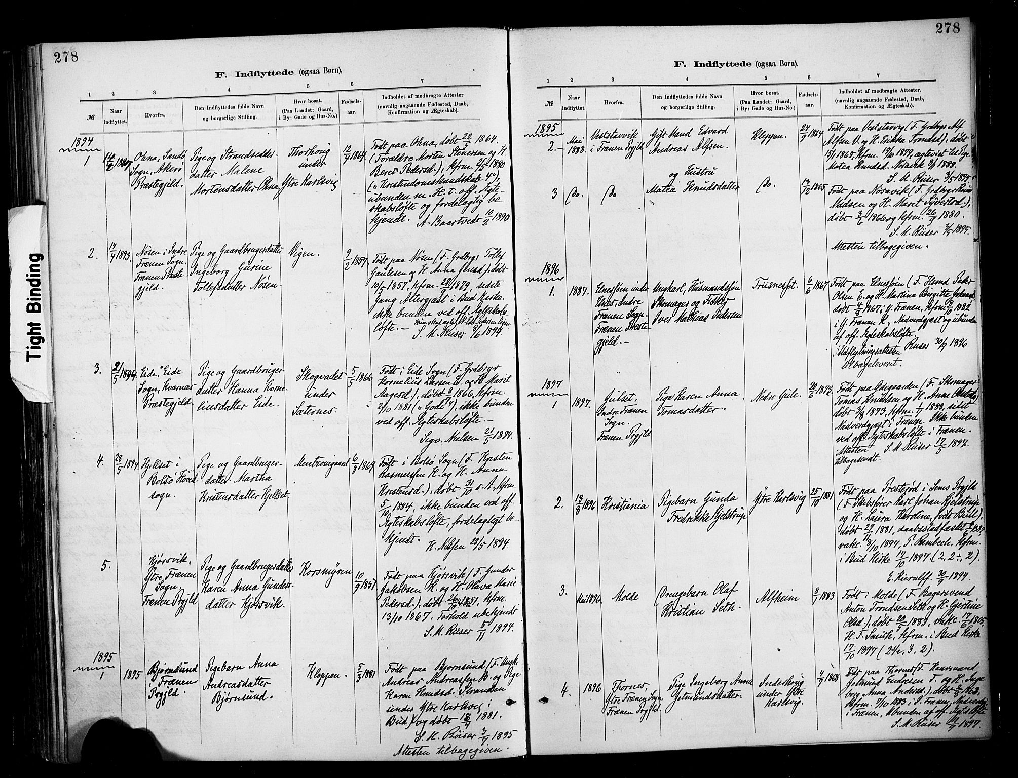 Ministerialprotokoller, klokkerbøker og fødselsregistre - Møre og Romsdal, AV/SAT-A-1454/566/L0769: Ministerialbok nr. 566A08, 1881-1903, s. 278