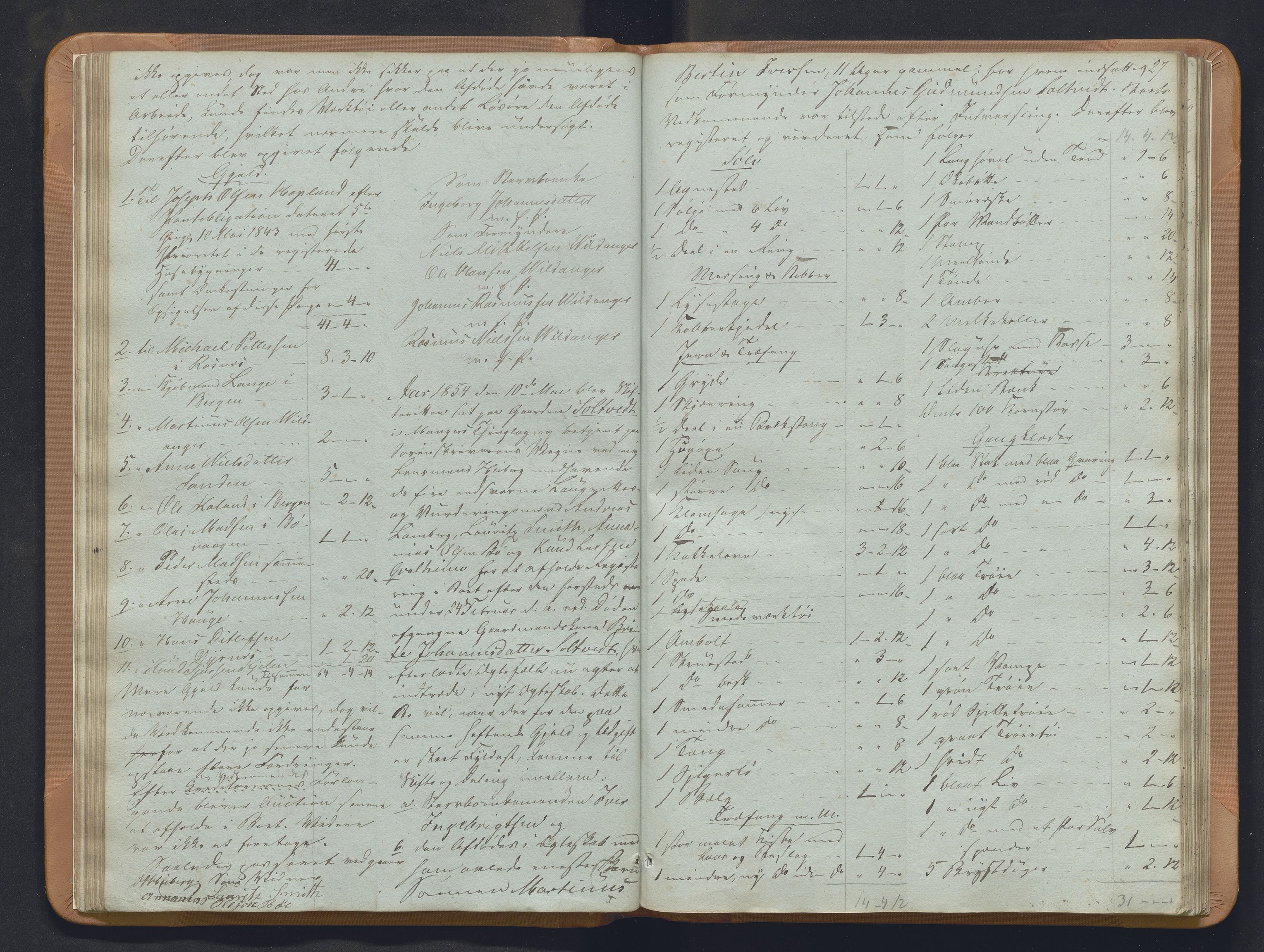 Nordhordland sorenskrivar, SAB/A-2901/1/H/Hb/L0018: Registreringsprotokollar, 1853-1856, s. 27
