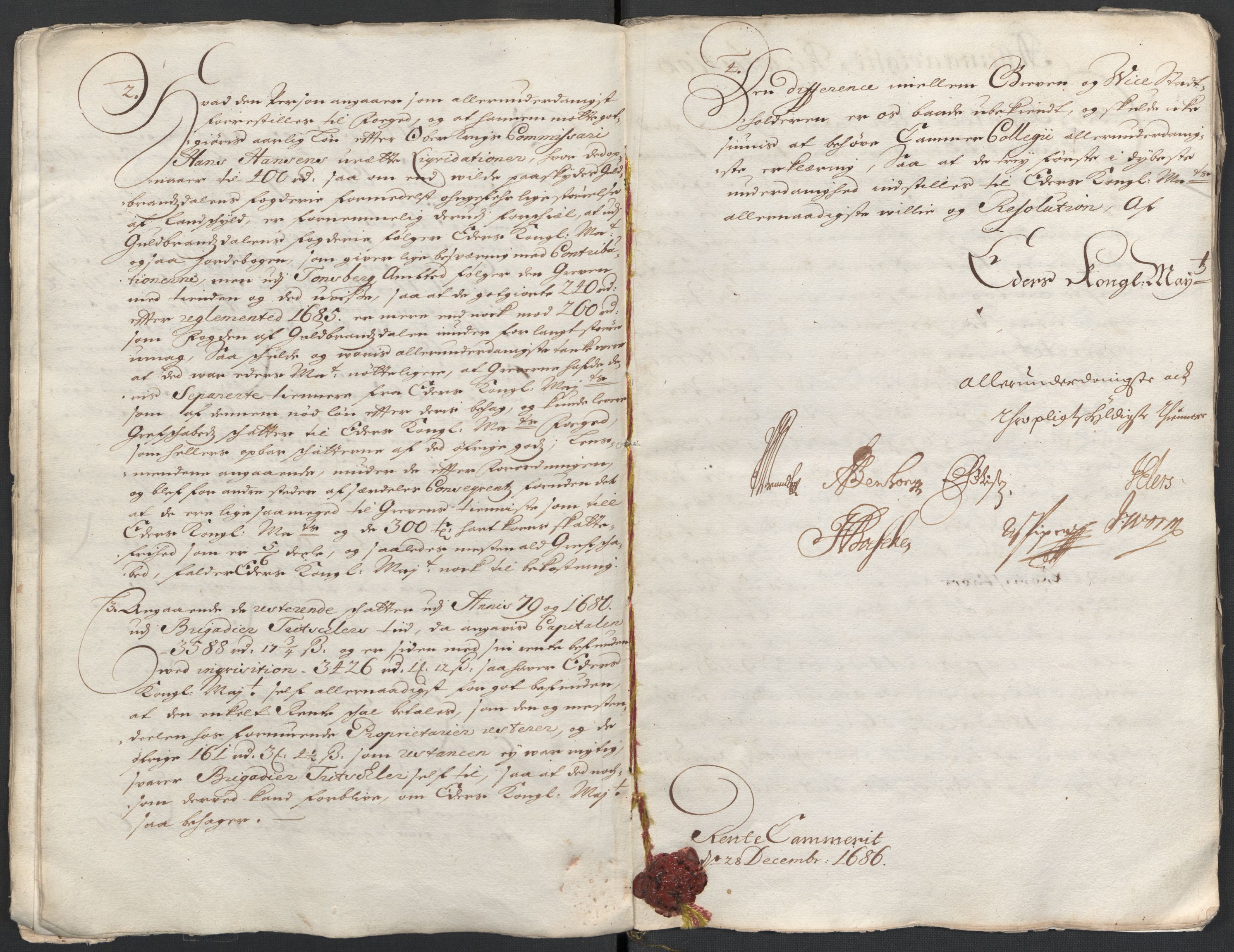 Rentekammeret inntil 1814, Reviderte regnskaper, Fogderegnskap, AV/RA-EA-4092/R32/L1856: Fogderegnskap Jarlsberg grevskap, 1685, s. 385