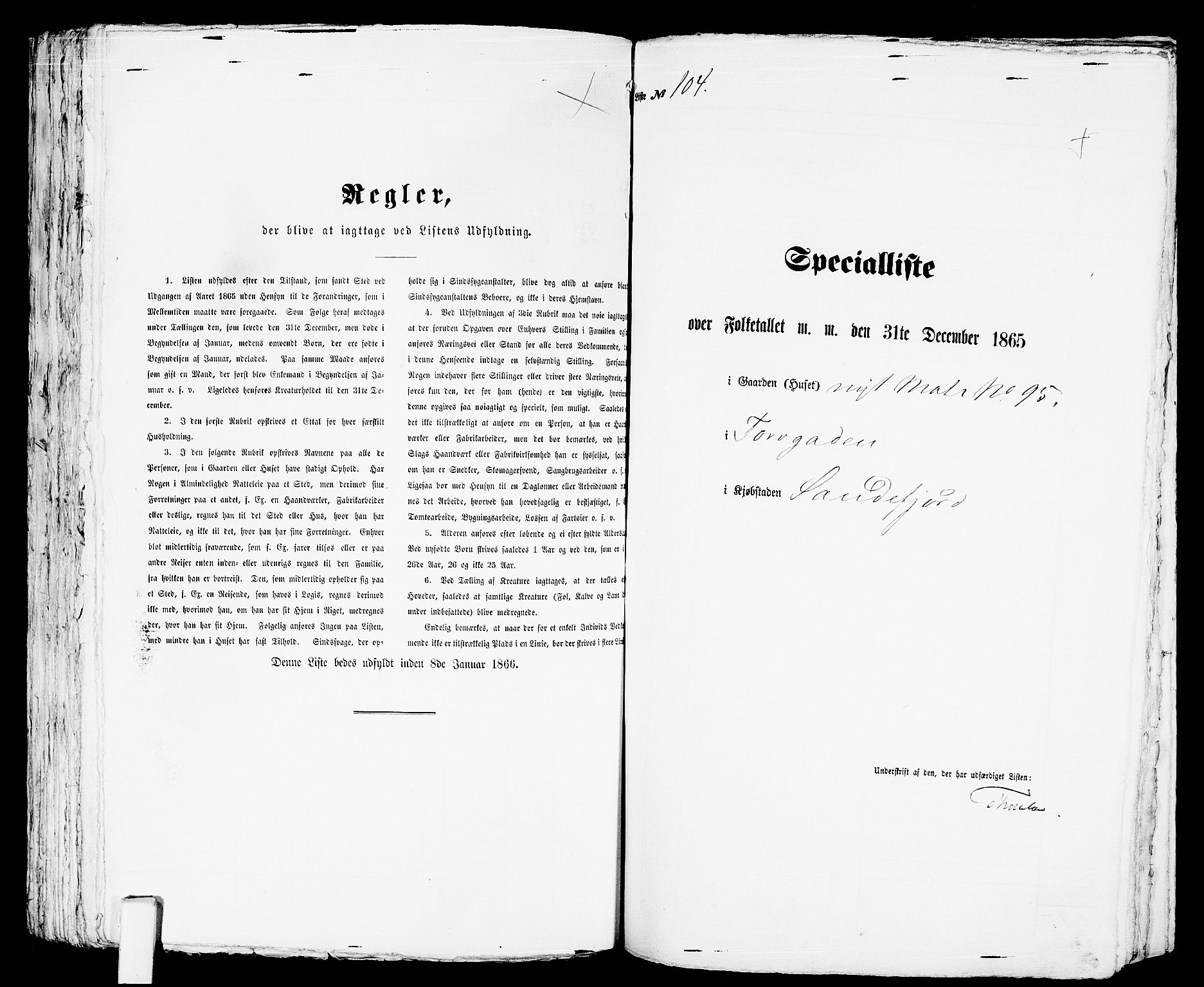 RA, Folketelling 1865 for 0706B Sandeherred prestegjeld, Sandefjord kjøpstad, 1865, s. 215