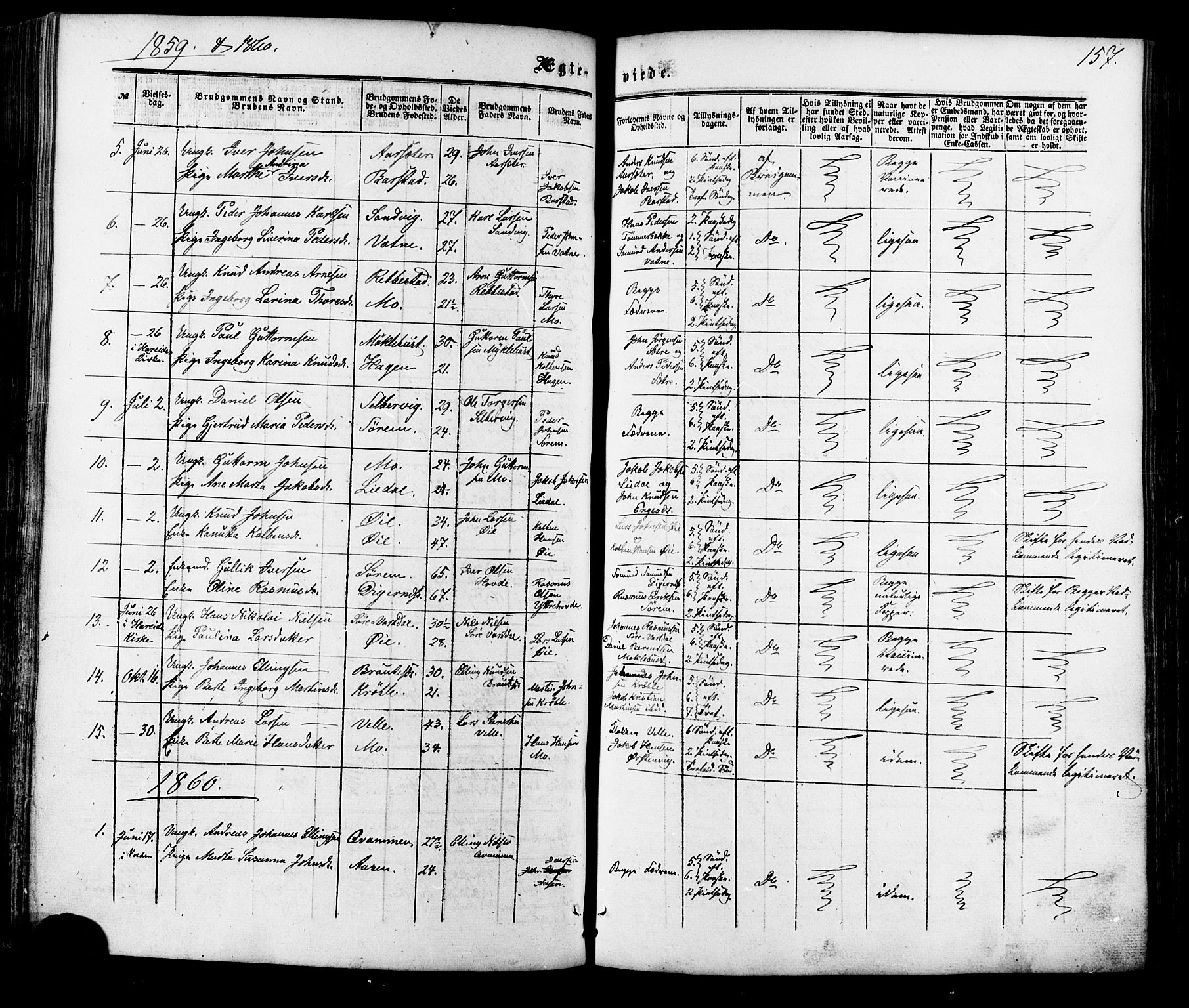 Ministerialprotokoller, klokkerbøker og fødselsregistre - Møre og Romsdal, AV/SAT-A-1454/513/L0175: Ministerialbok nr. 513A02, 1856-1877, s. 157