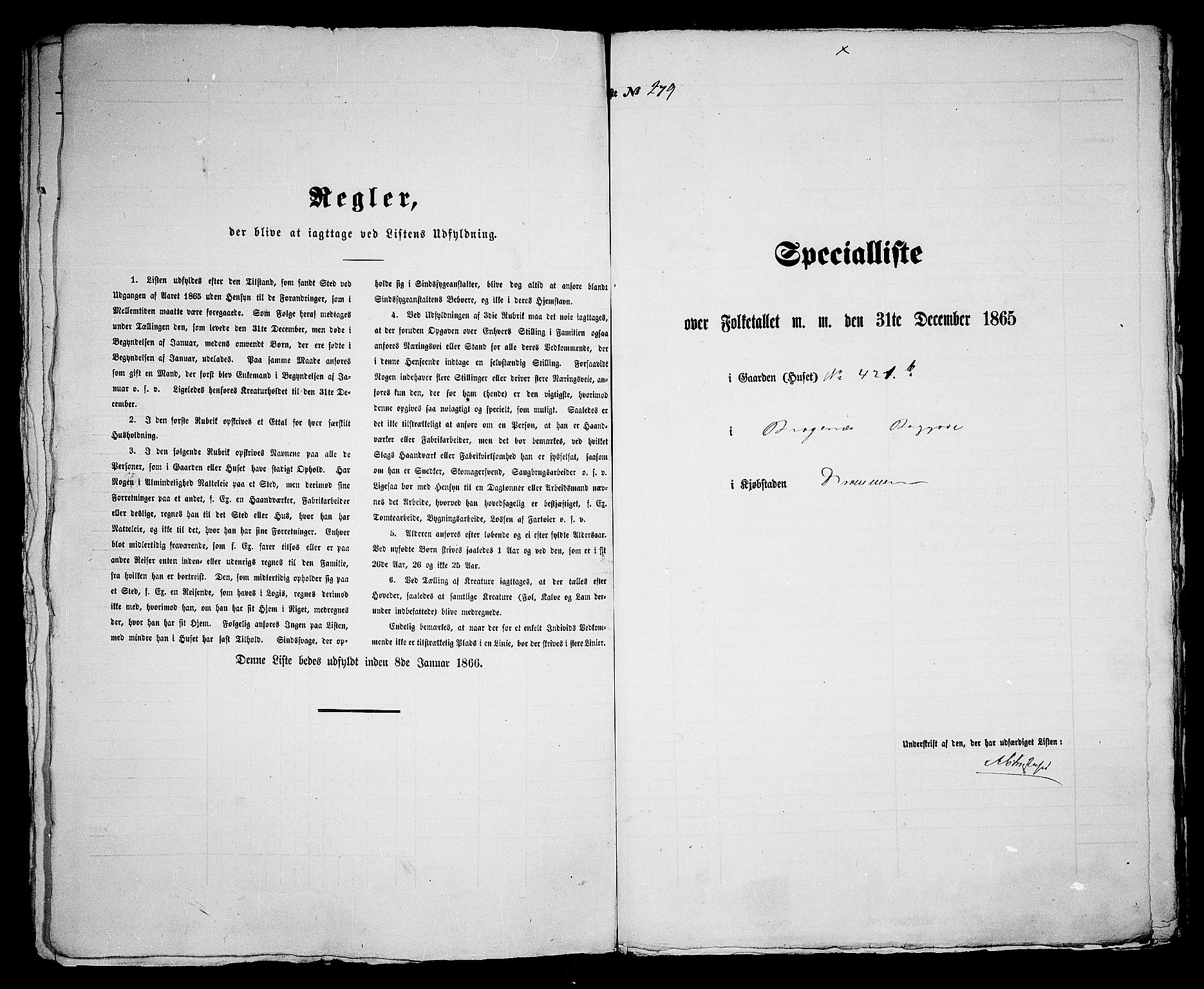 RA, Folketelling 1865 for 0602aB Bragernes prestegjeld i Drammen kjøpstad, 1865, s. 588