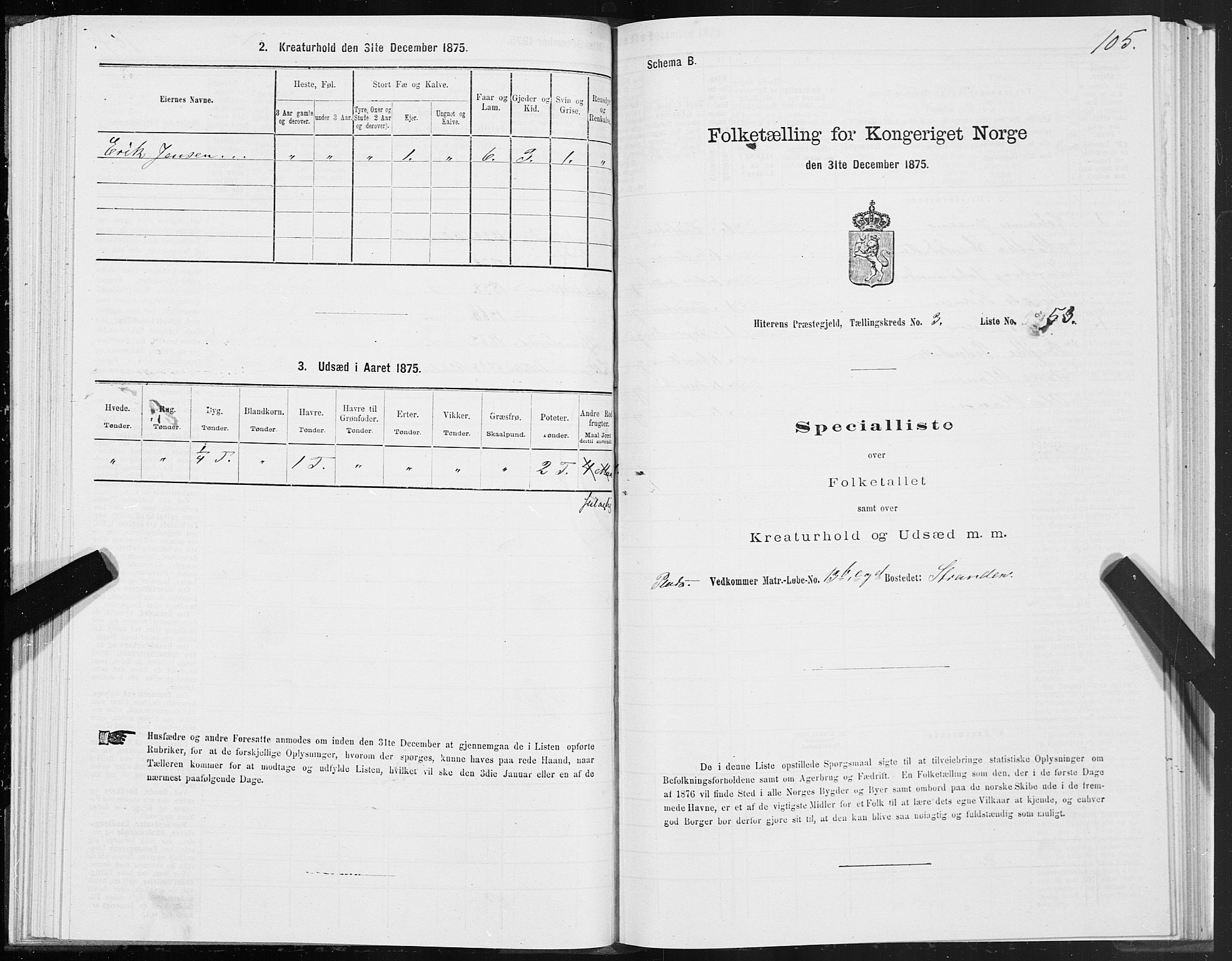 SAT, Folketelling 1875 for 1617P Hitra prestegjeld, 1875, s. 2105