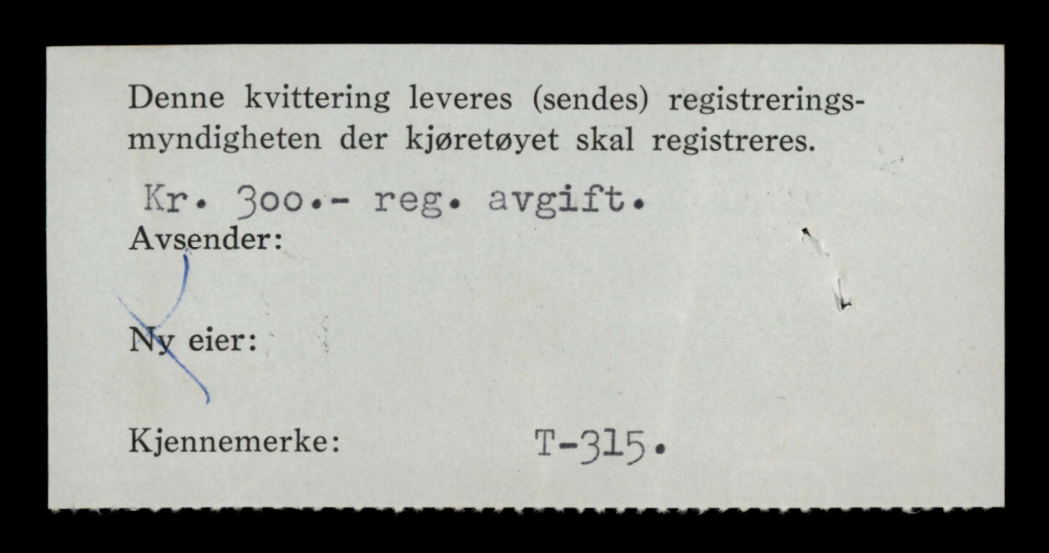 Møre og Romsdal vegkontor - Ålesund trafikkstasjon, SAT/A-4099/F/Fe/L0003: Registreringskort for kjøretøy T 232 - T 340, 1927-1998, s. 3011