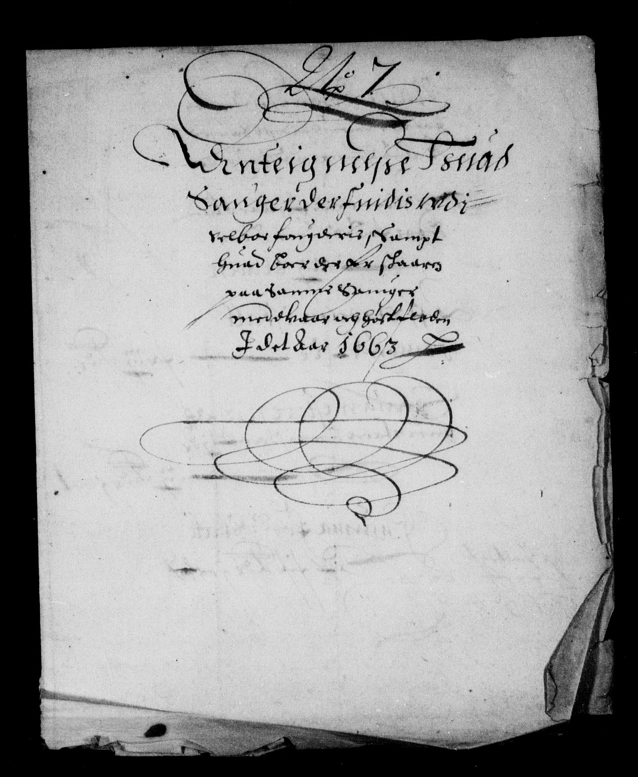 Rentekammeret inntil 1814, Reviderte regnskaper, Stiftamtstueregnskaper, Trondheim stiftamt og Nordland amt, AV/RA-EA-6044/R/Rd/L0005: Trondheim stiftamt, 1663