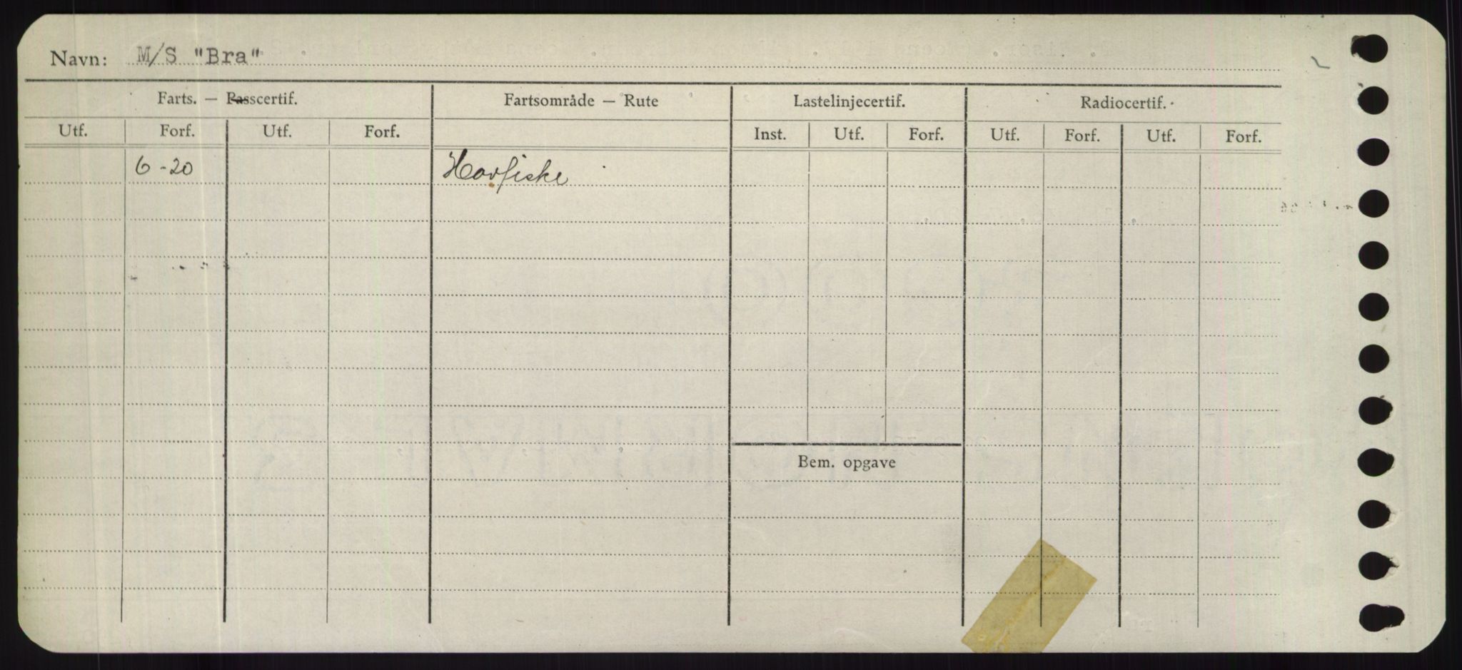 Sjøfartsdirektoratet med forløpere, Skipsmålingen, RA/S-1627/H/Hd/L0005: Fartøy, Br-Byg, s. 6