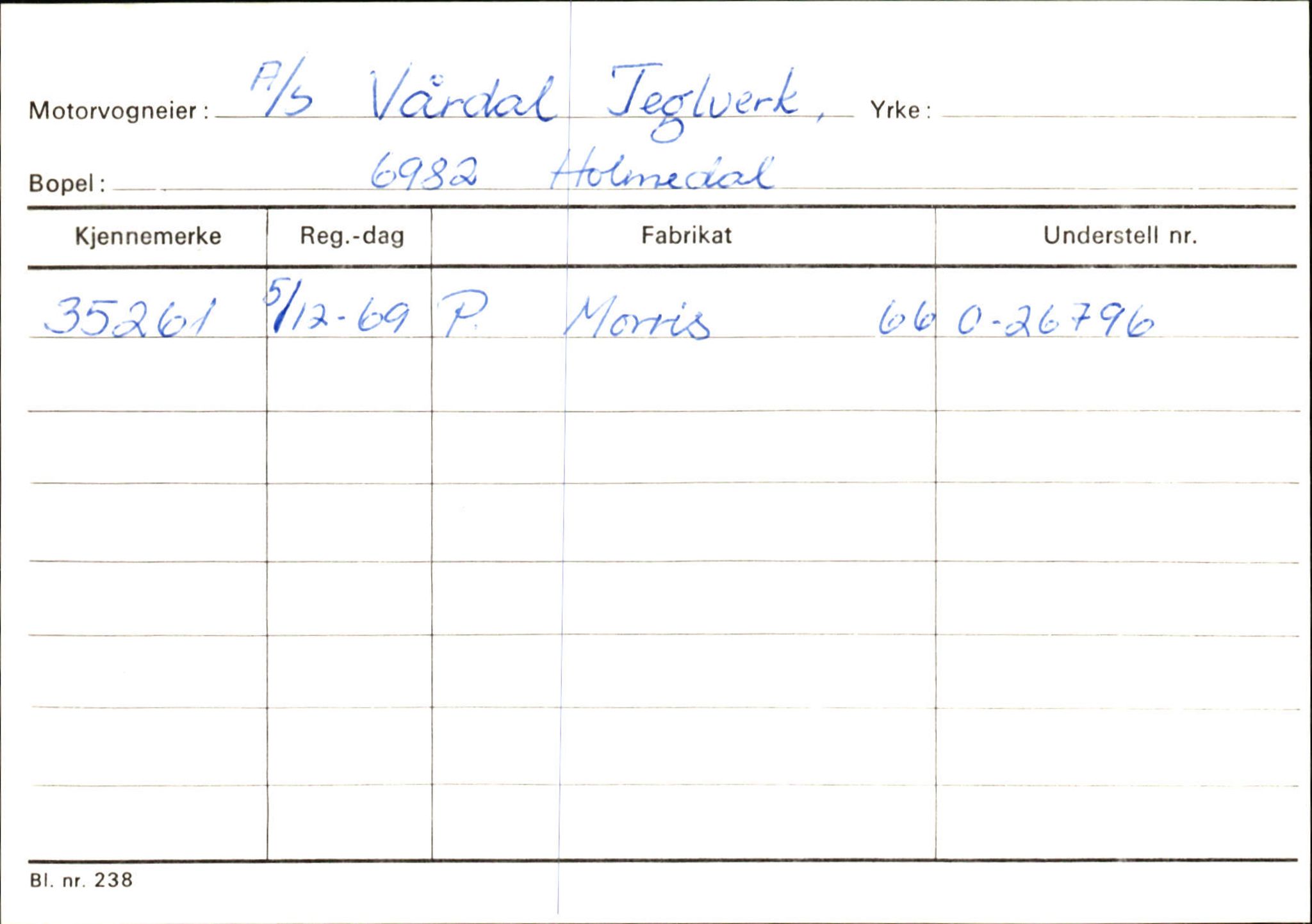 Statens vegvesen, Sogn og Fjordane vegkontor, AV/SAB-A-5301/4/F/L0126: Eigarregister Fjaler M-Å. Leikanger A-Å, 1945-1975, s. 658