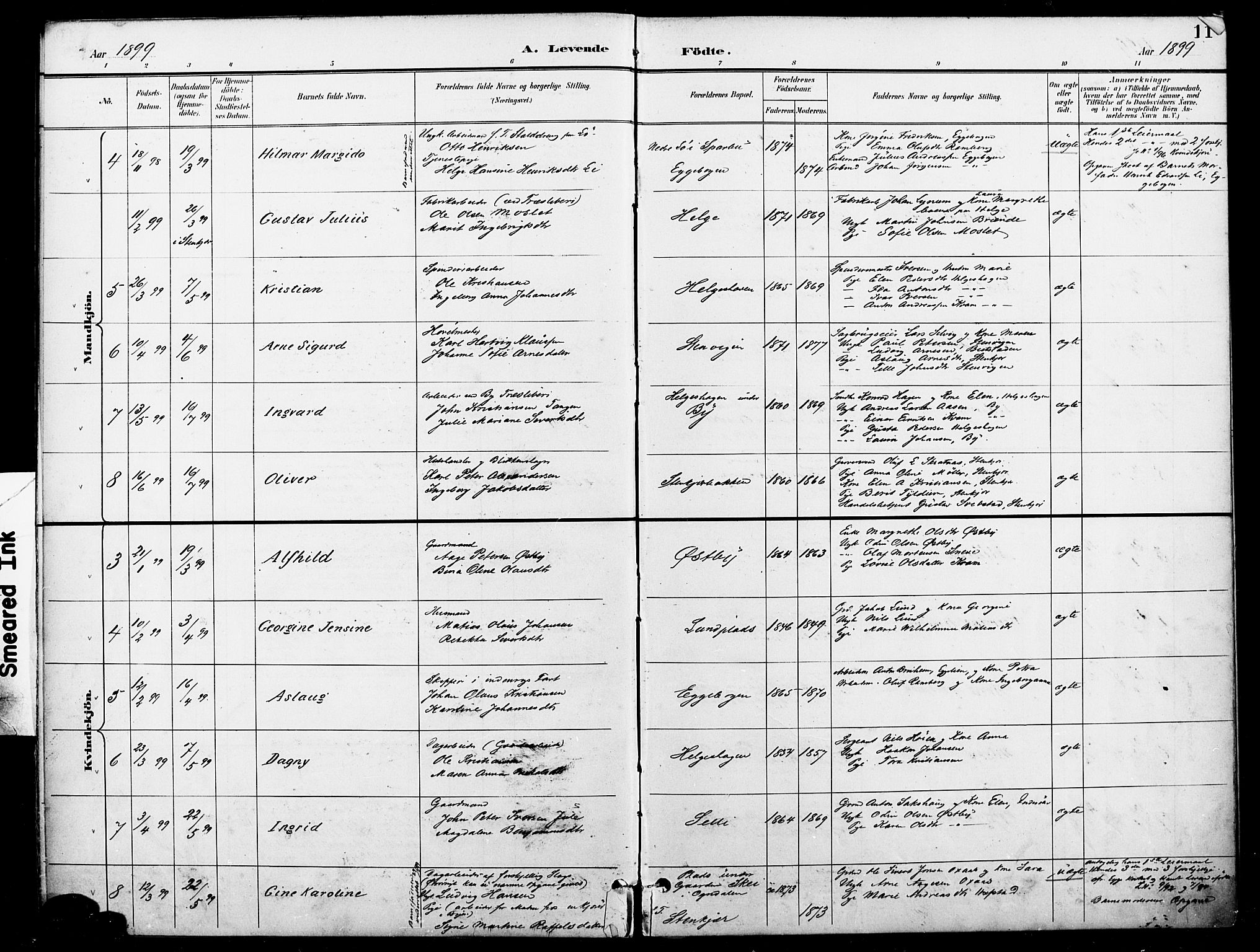 Ministerialprotokoller, klokkerbøker og fødselsregistre - Nord-Trøndelag, SAT/A-1458/740/L0379: Ministerialbok nr. 740A02, 1895-1907, s. 11