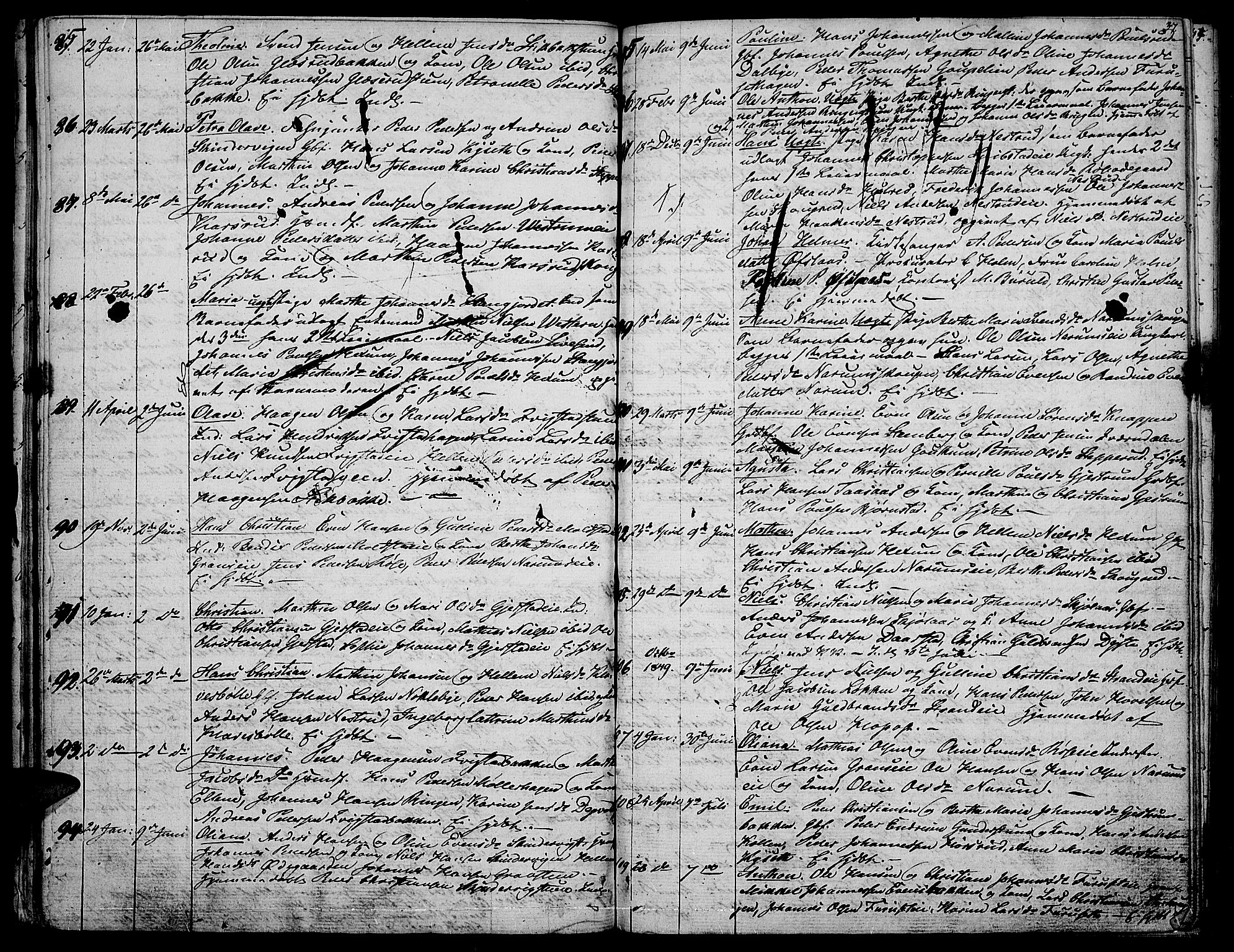 Vestre Toten prestekontor, AV/SAH-PREST-108/H/Ha/Hab/L0003: Klokkerbok nr. 3, 1846-1854, s. 37
