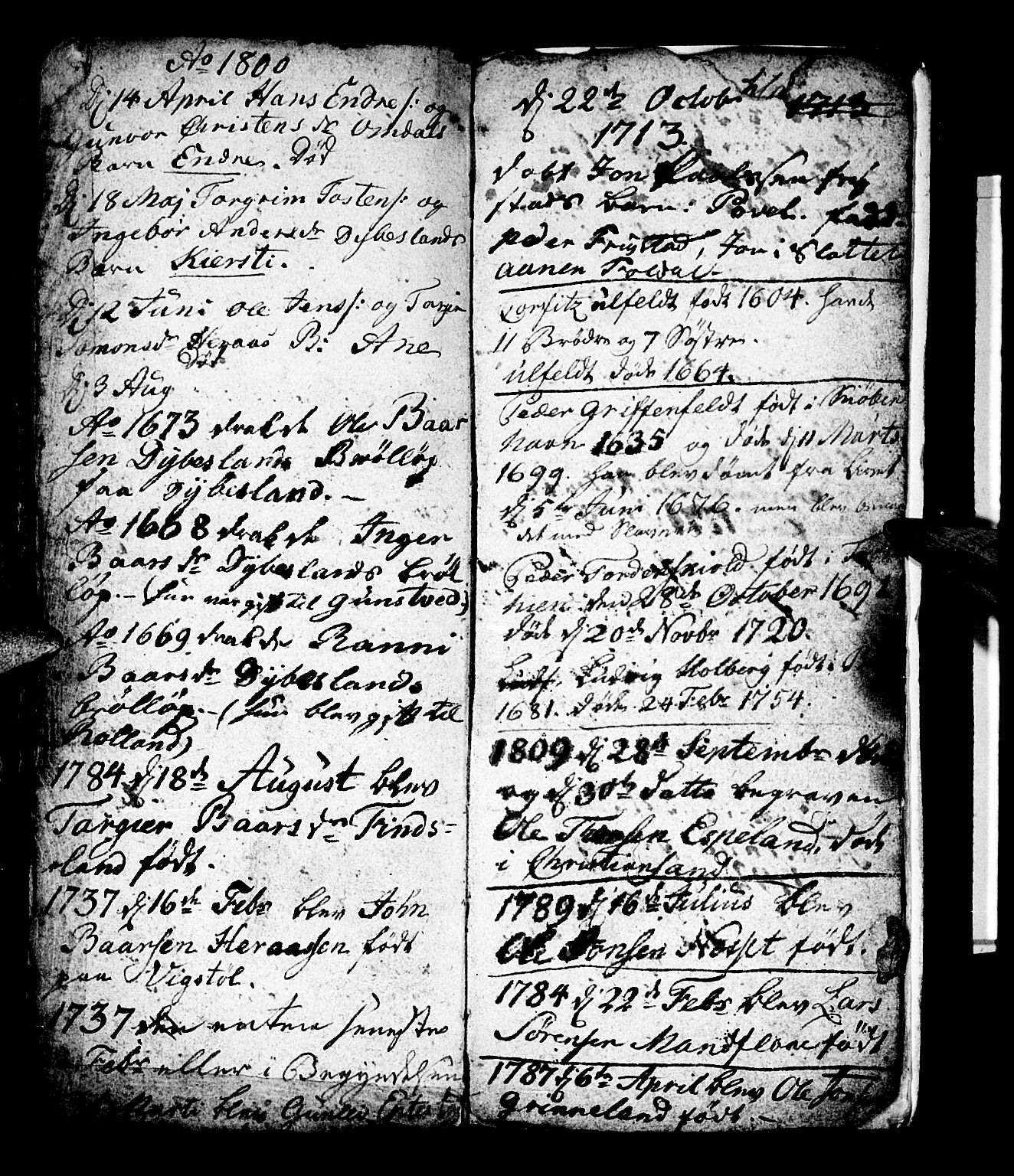 Bjelland sokneprestkontor, SAK/1111-0005/F/Fb/Fbb/L0001: Klokkerbok nr. B 1, 1732-1782, s. 123