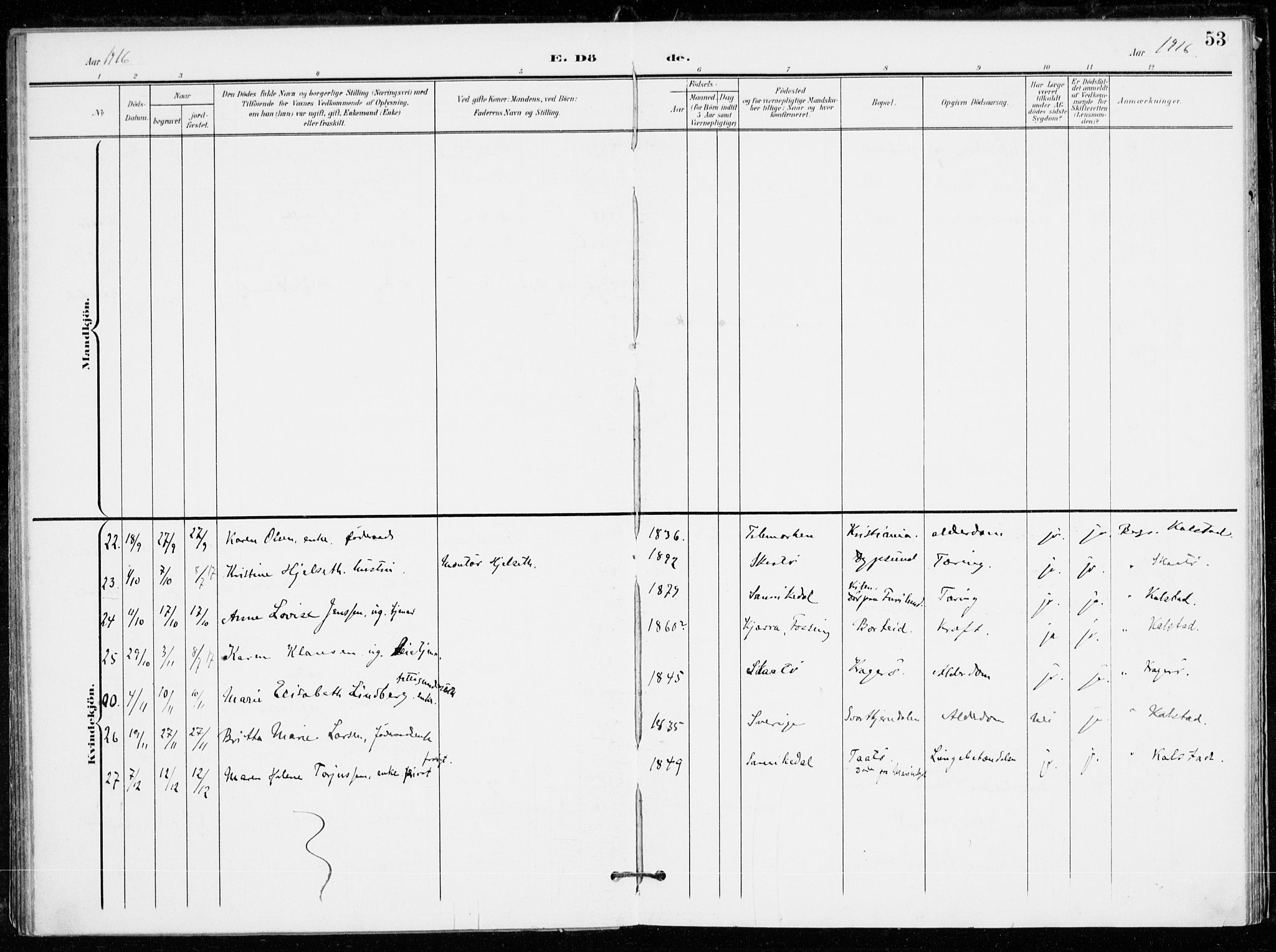 Skåtøy kirkebøker, AV/SAKO-A-304/F/Fa/L0005: Ministerialbok nr. I 5, 1901-1923, s. 53