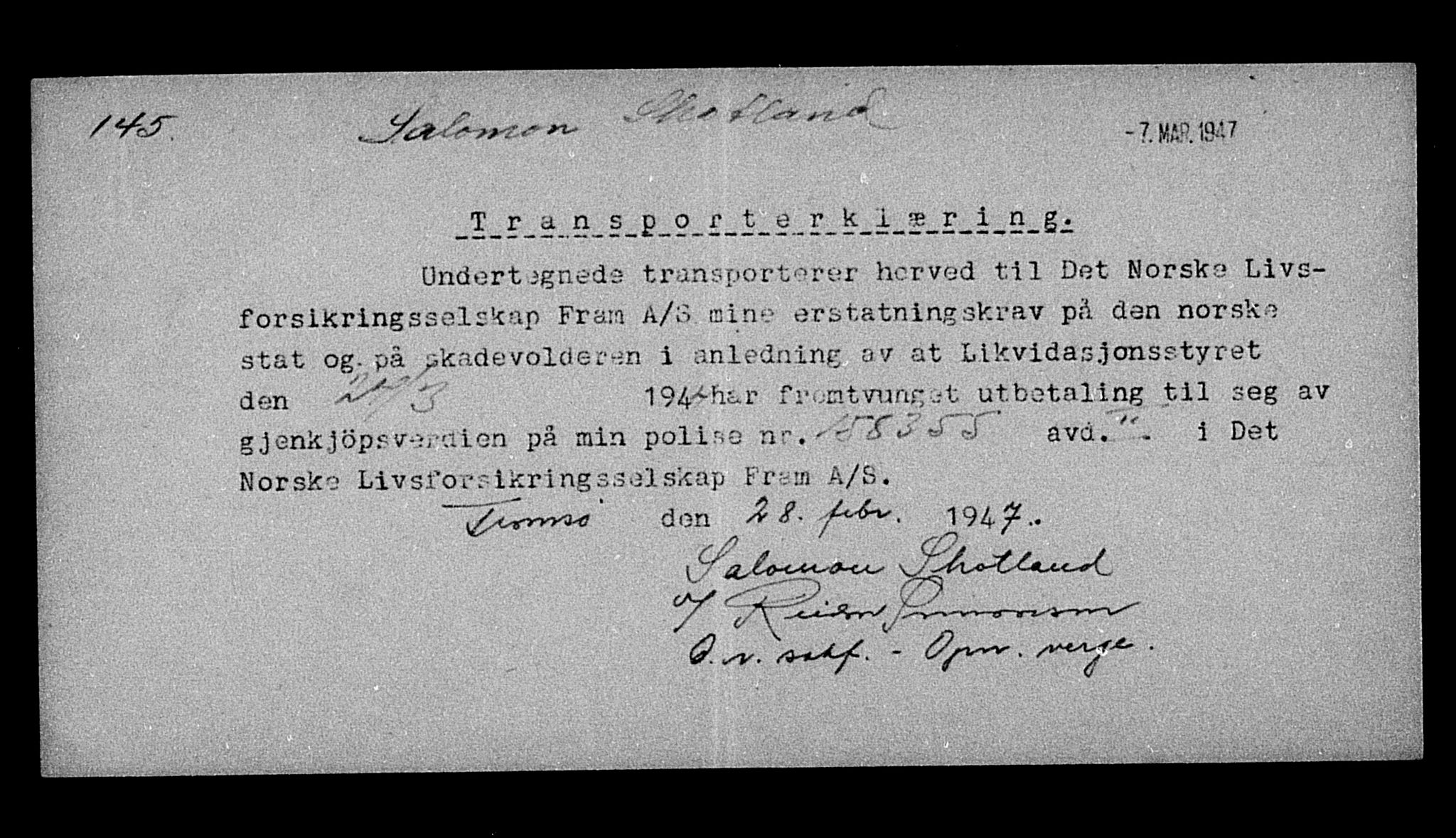 Justisdepartementet, Tilbakeføringskontoret for inndratte formuer, RA/S-1564/H/Hc/Hcb/L0916: --, 1945-1947, s. 323