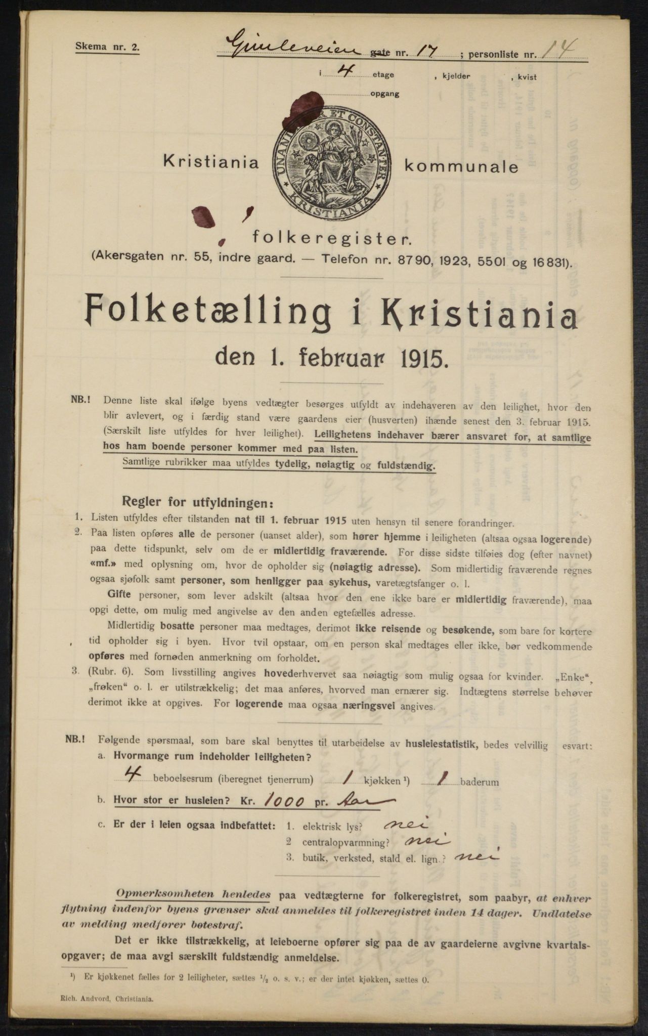 OBA, Kommunal folketelling 1.2.1915 for Kristiania, 1915, s. 28822