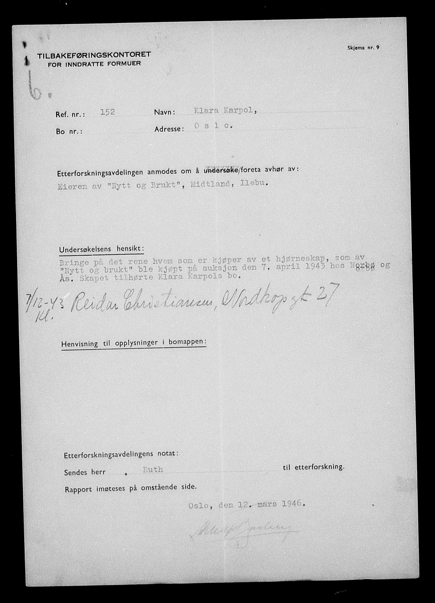 Justisdepartementet, Tilbakeføringskontoret for inndratte formuer, AV/RA-S-1564/H/Hc/Hcc/L0949: --, 1945-1947, s. 393