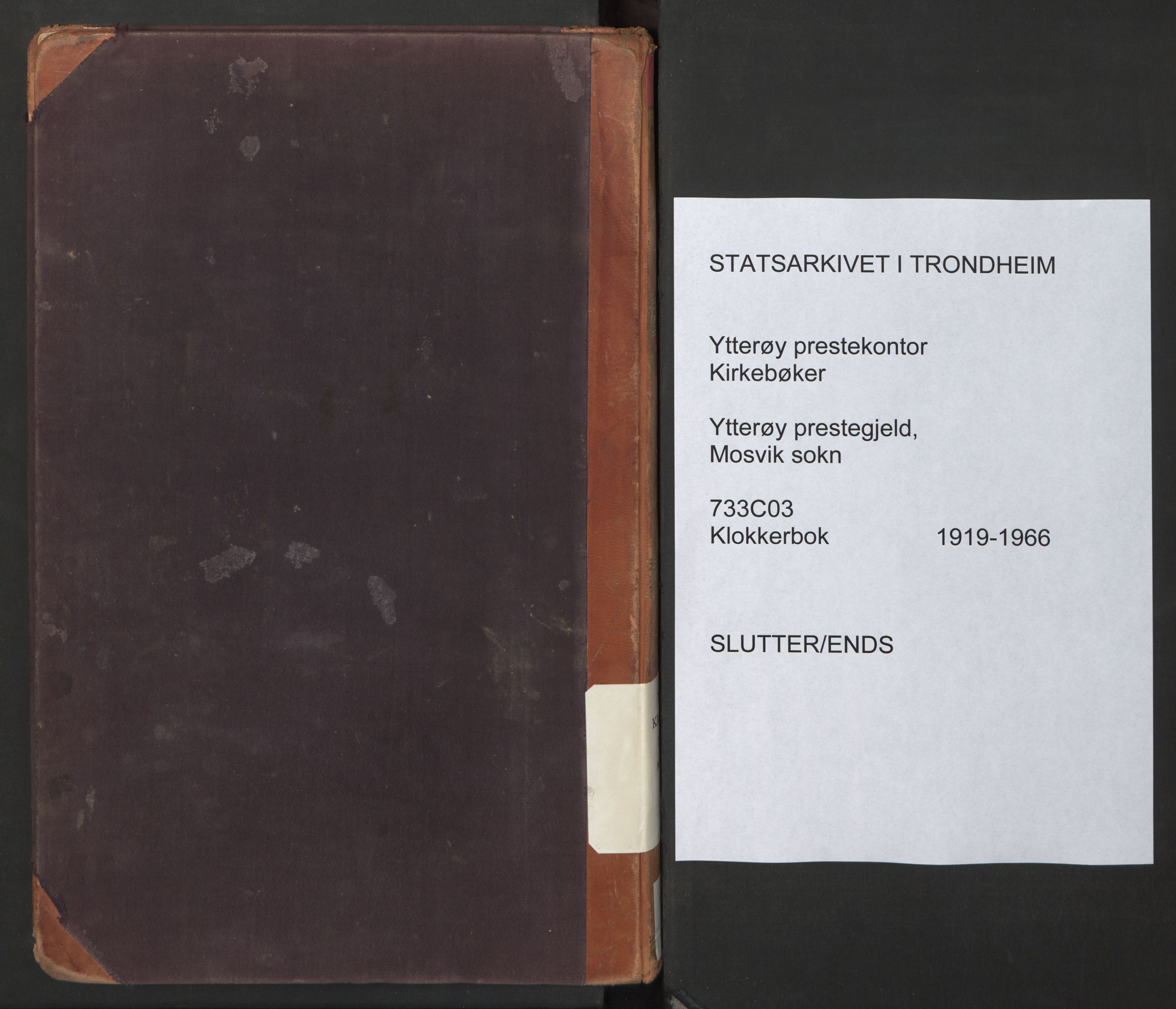 Ministerialprotokoller, klokkerbøker og fødselsregistre - Nord-Trøndelag, SAT/A-1458/733/L0328: Klokkerbok nr. 733C03, 1919-1966