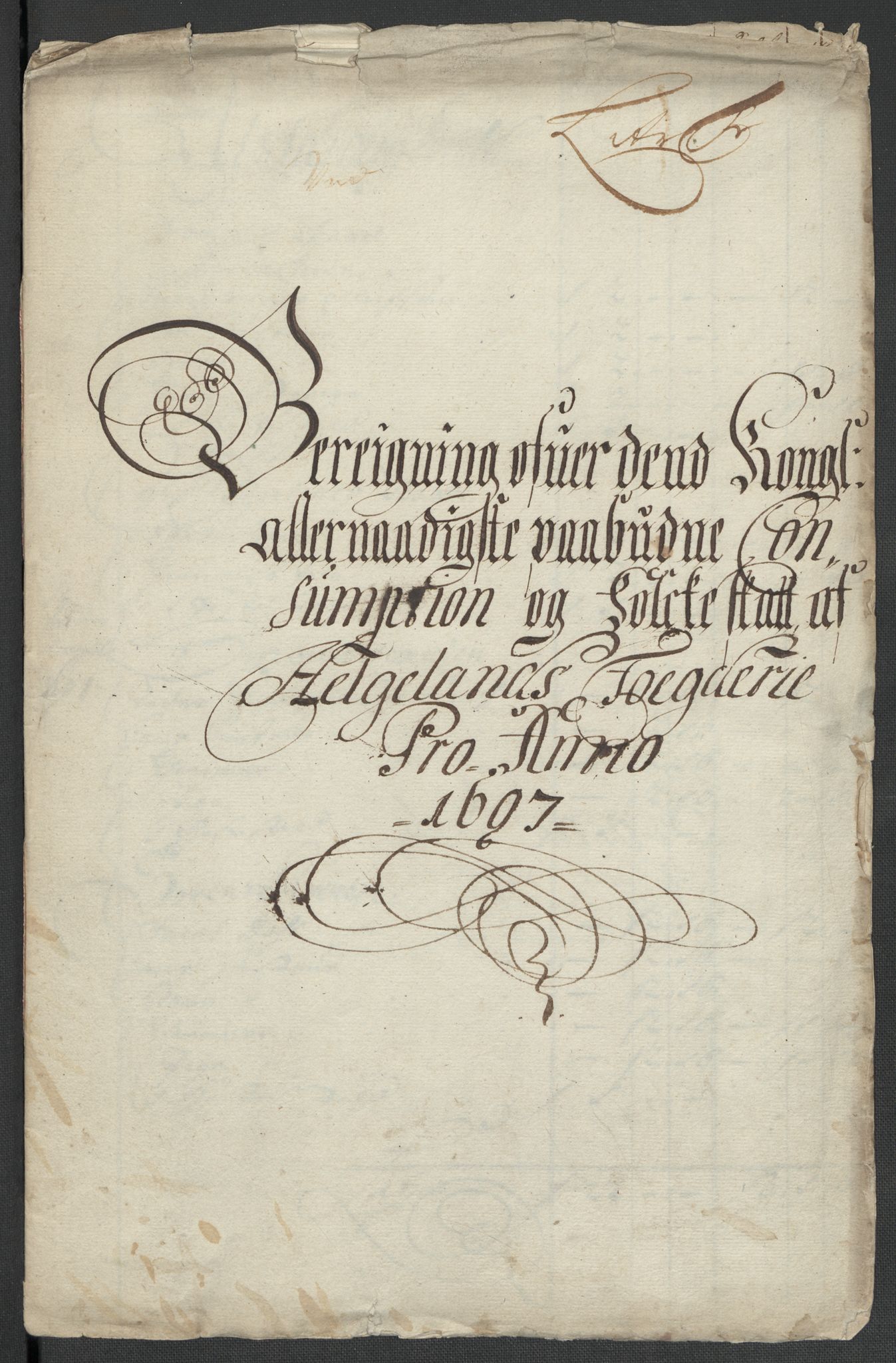 Rentekammeret inntil 1814, Reviderte regnskaper, Fogderegnskap, RA/EA-4092/R65/L4506: Fogderegnskap Helgeland, 1697-1698, s. 111