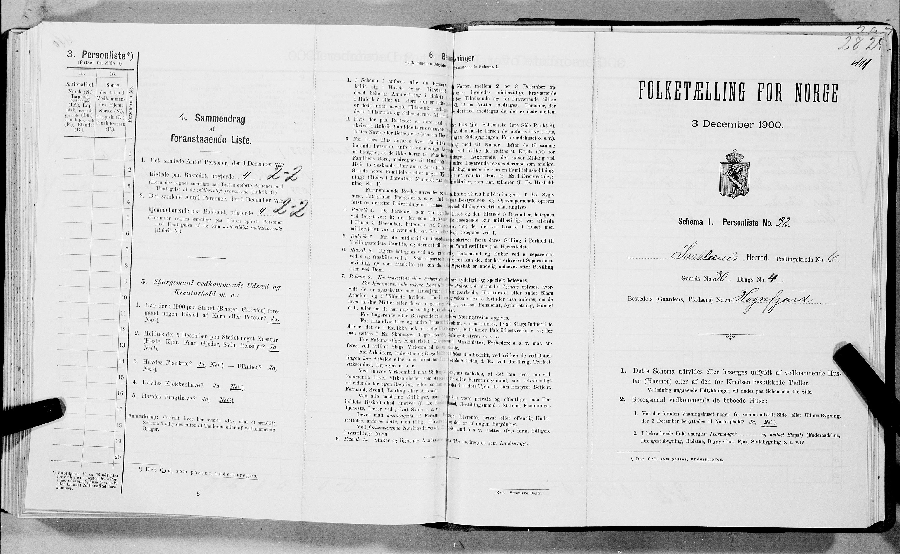 SAT, Folketelling 1900 for 1870 Sortland herred, 1900, s. 861